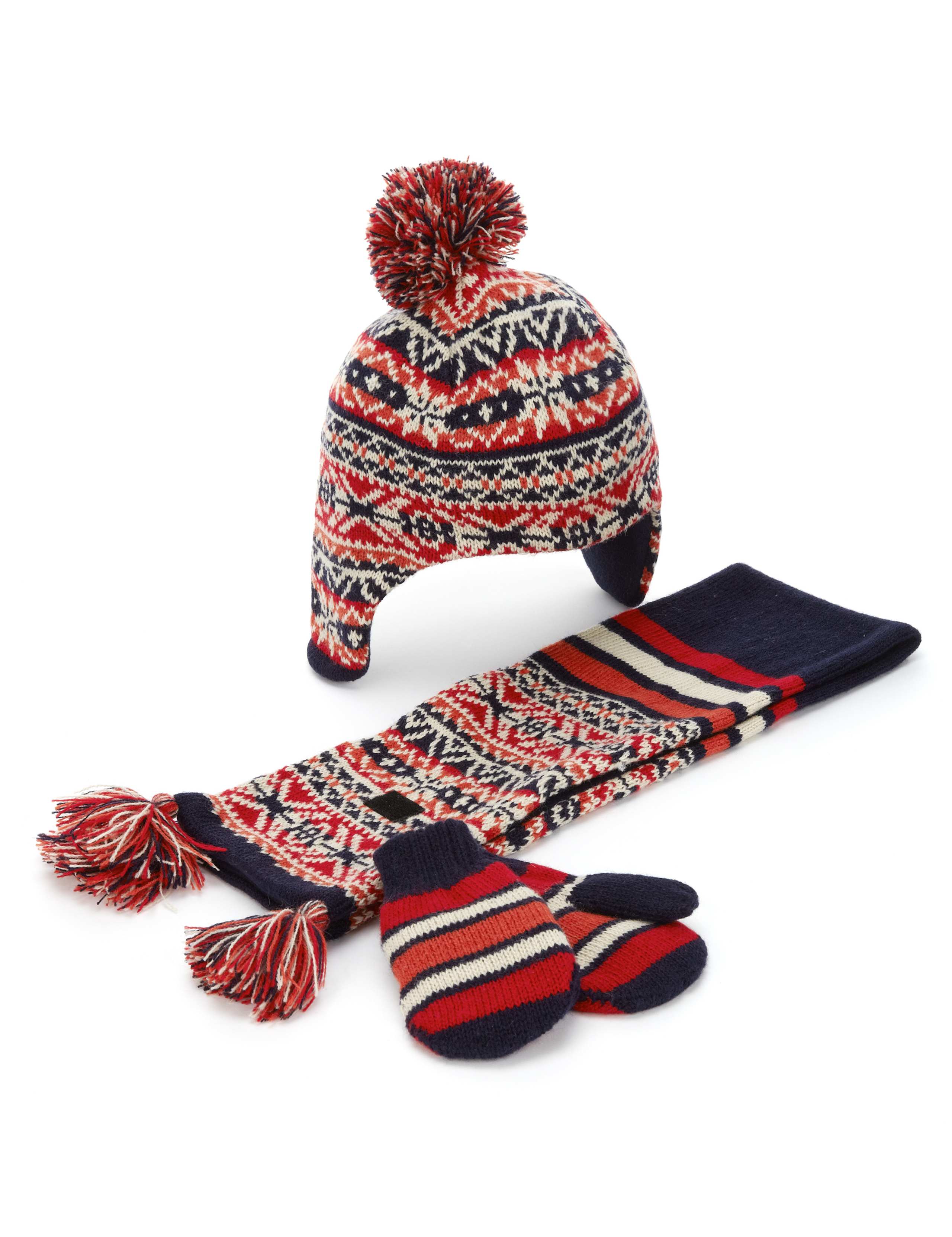 Fair Isle Hat, Scarf & Gloves Set 3 of 6