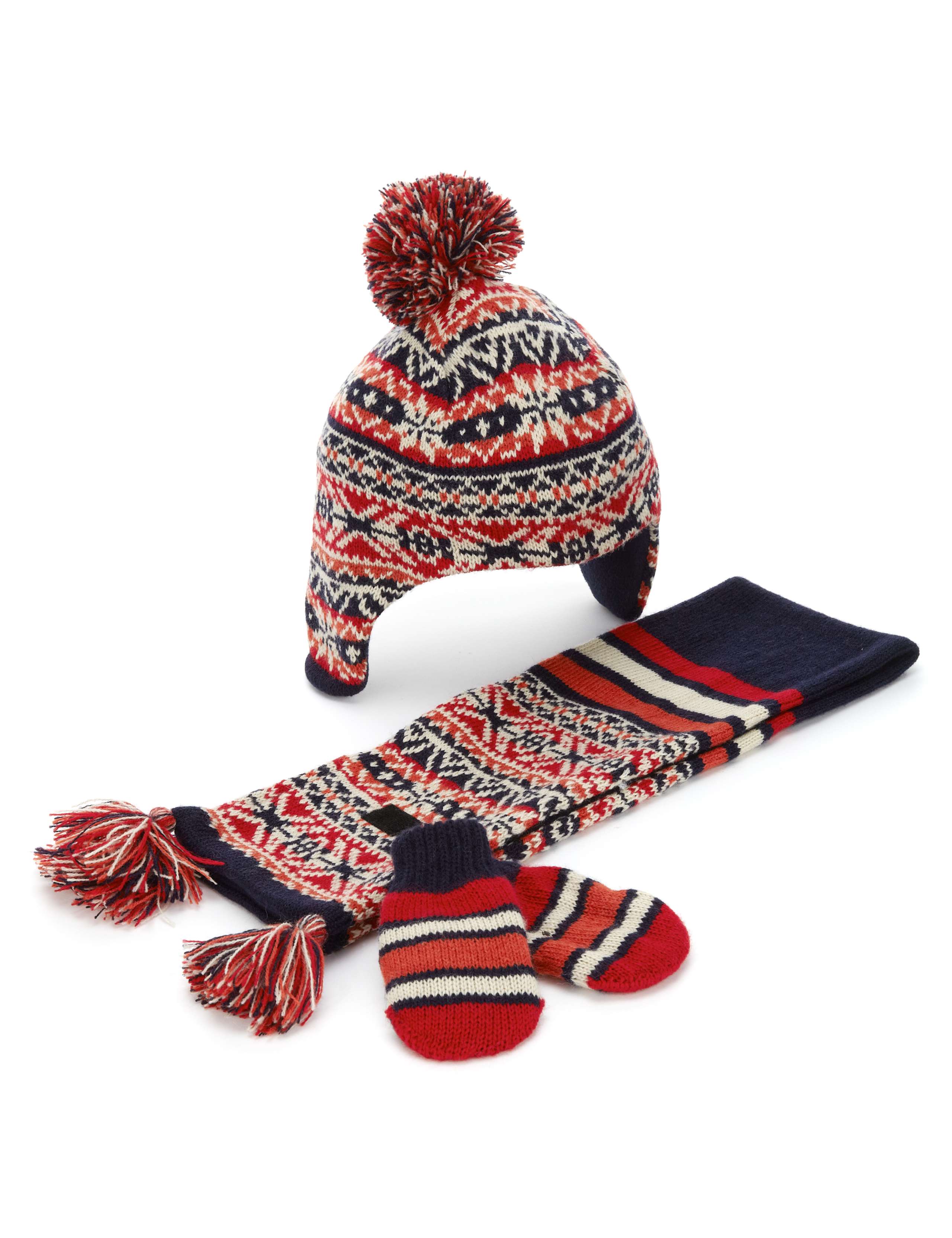 Fair Isle Hat, Scarf & Gloves Set 5 of 6
