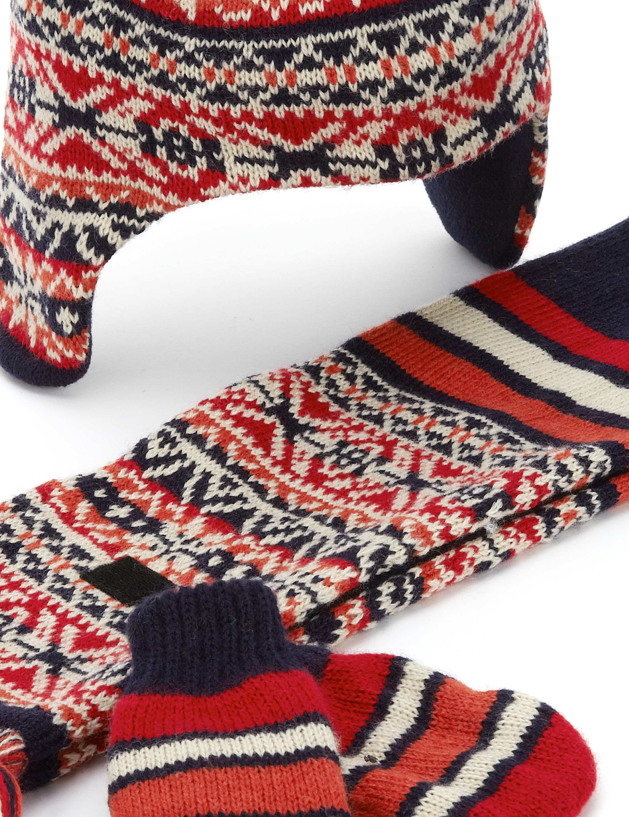 Fair Isle Hat, Scarf & Gloves Set 6 of 6