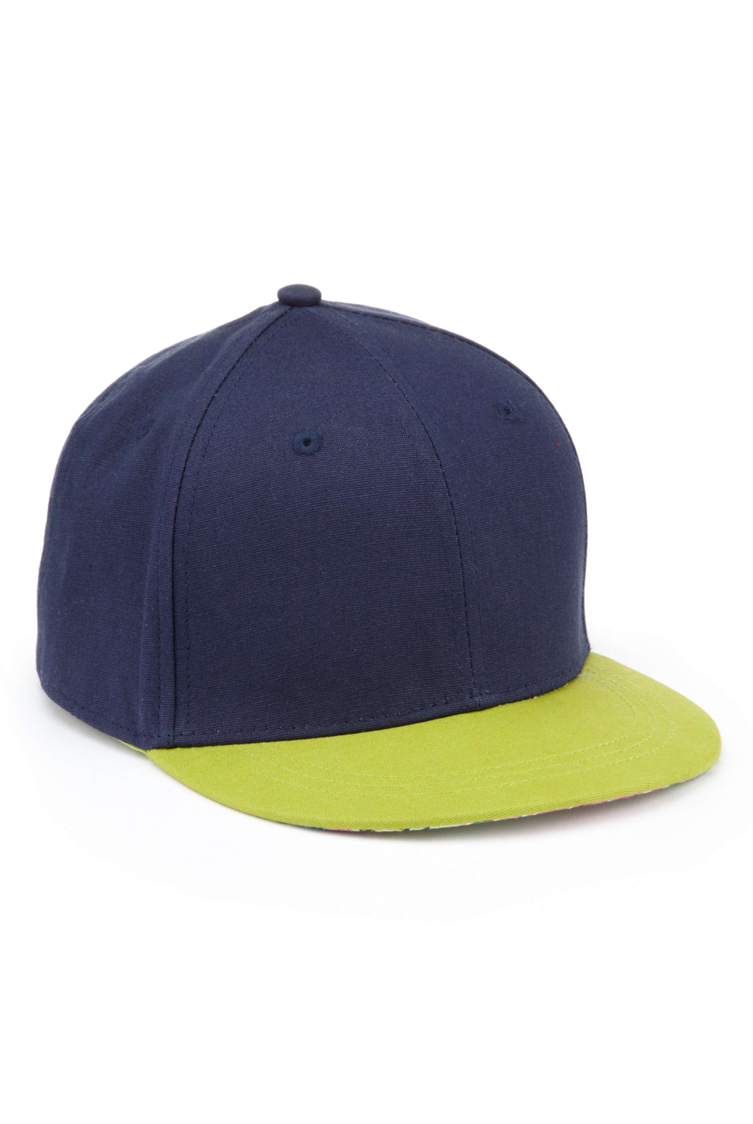 Pure Cotton Contrast Peak Cap (Older Boys) 1 of 3