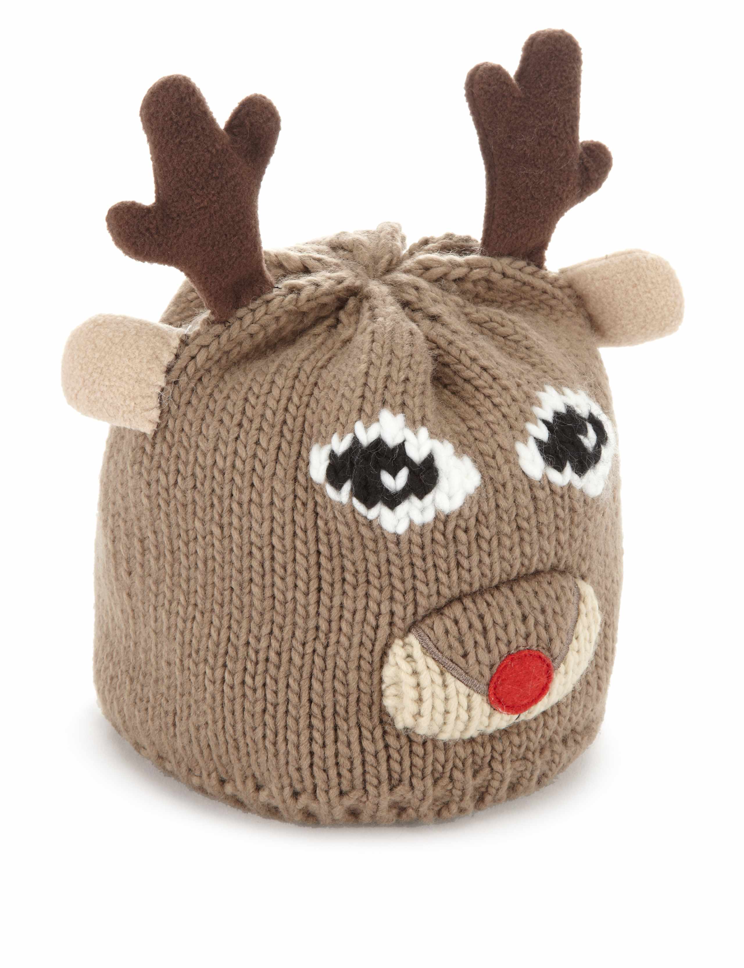 Christmas Reindeer Beanie Hat (Younger Boys) 1 of 1
