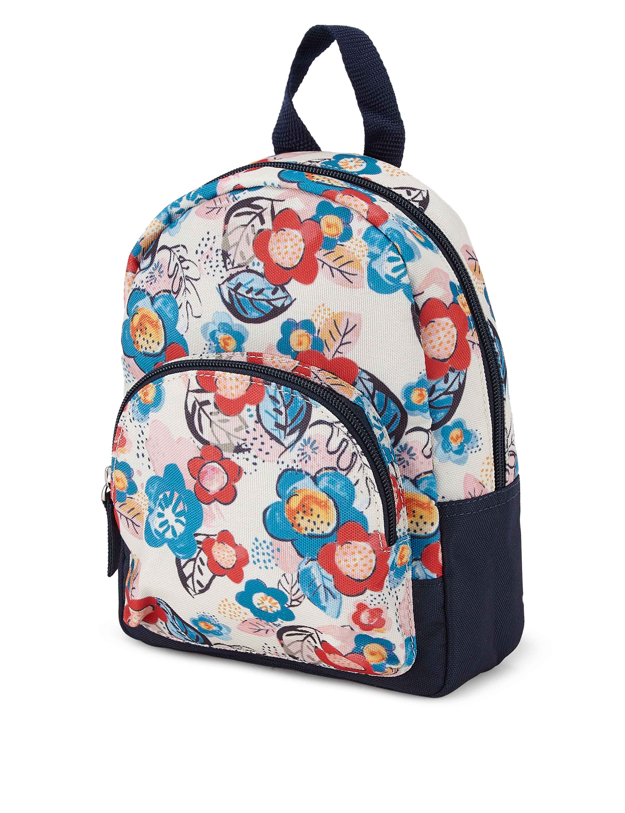 Front Pocket Floral Rucksack (Younger Girls) 1 of 3