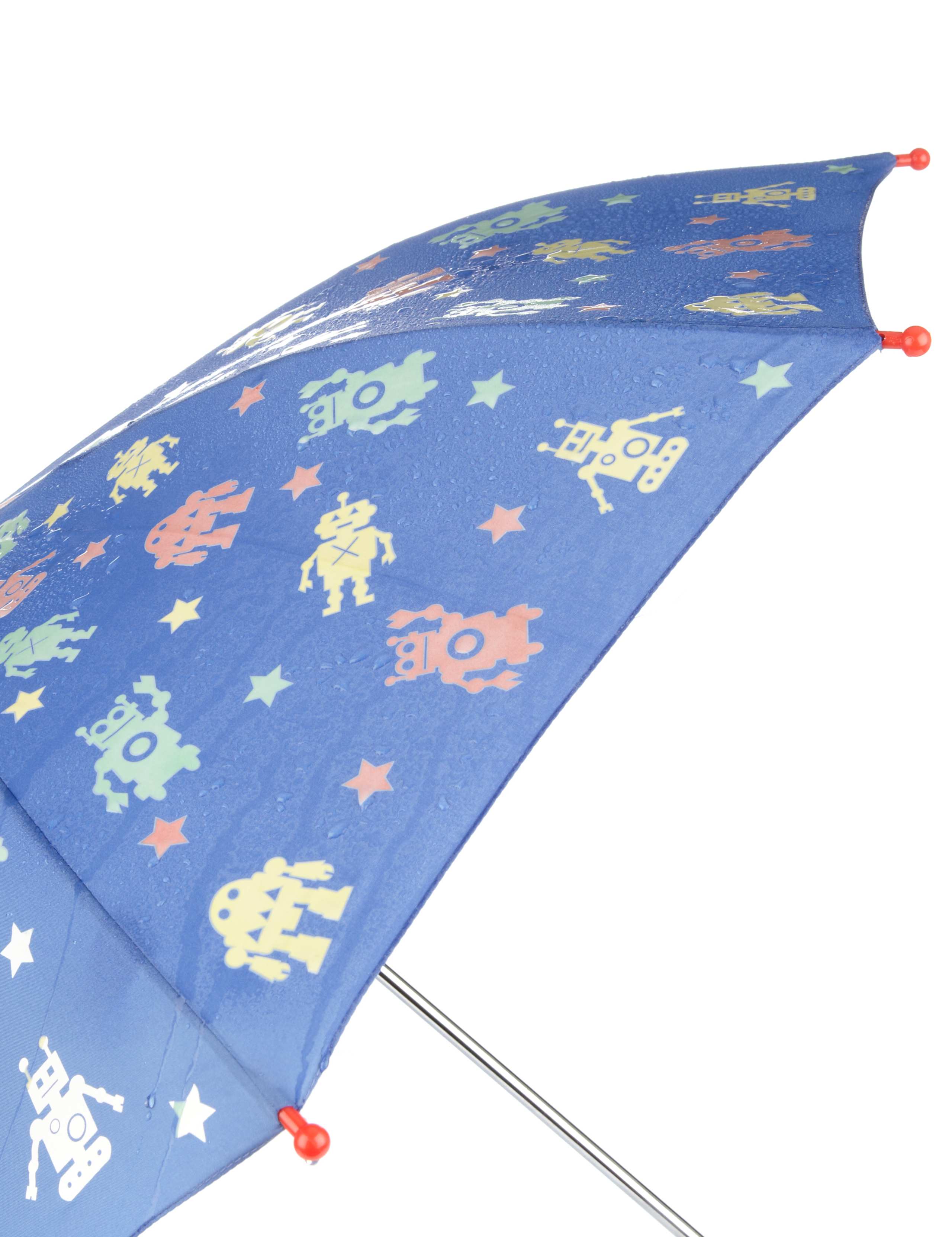 Kids' Robot Print Colour Change Umbrella 3 of 3