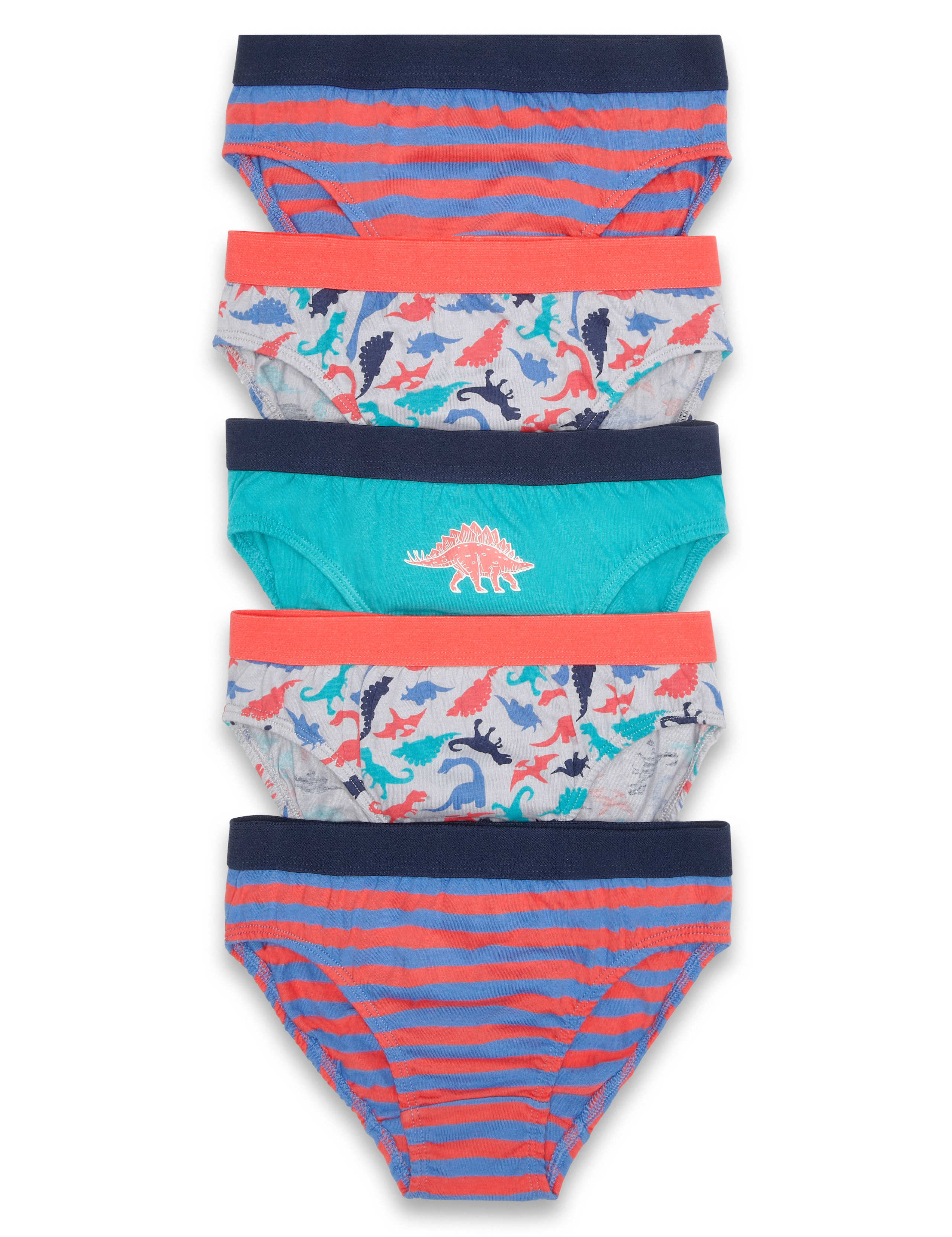 Pure Cotton Dinosaur & Striped Slips 1 of 1