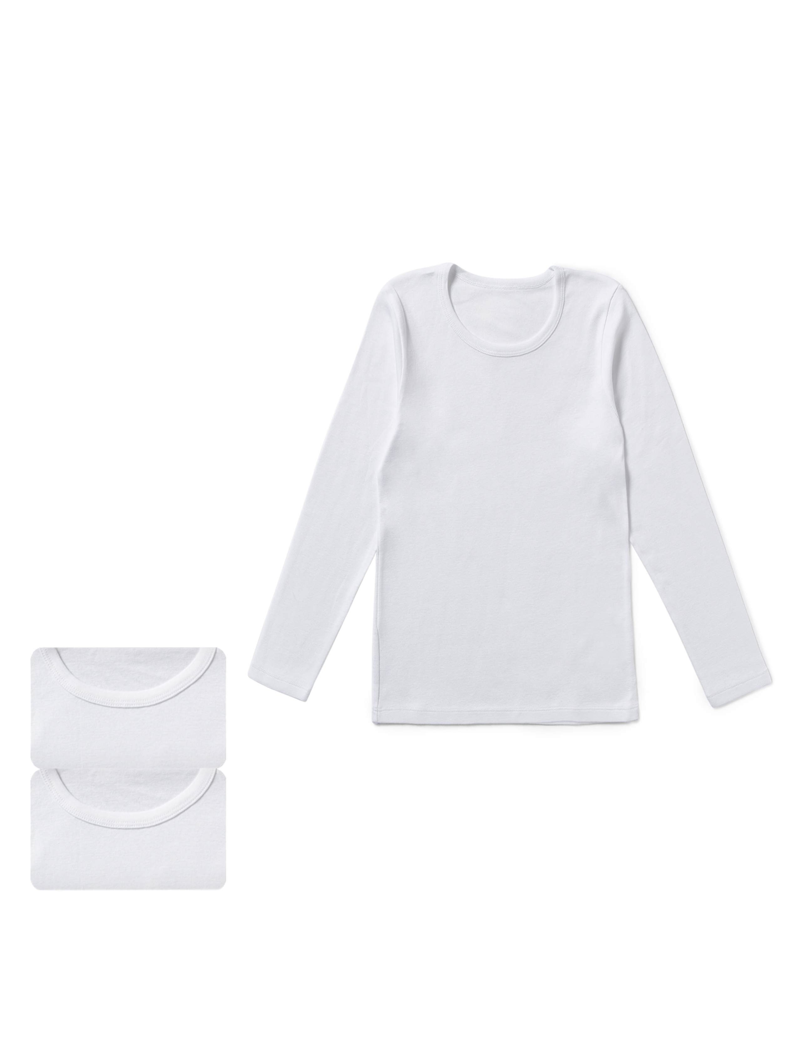 Pure Cotton Long Sleeve Vests (1-16 Years) 1 of 2