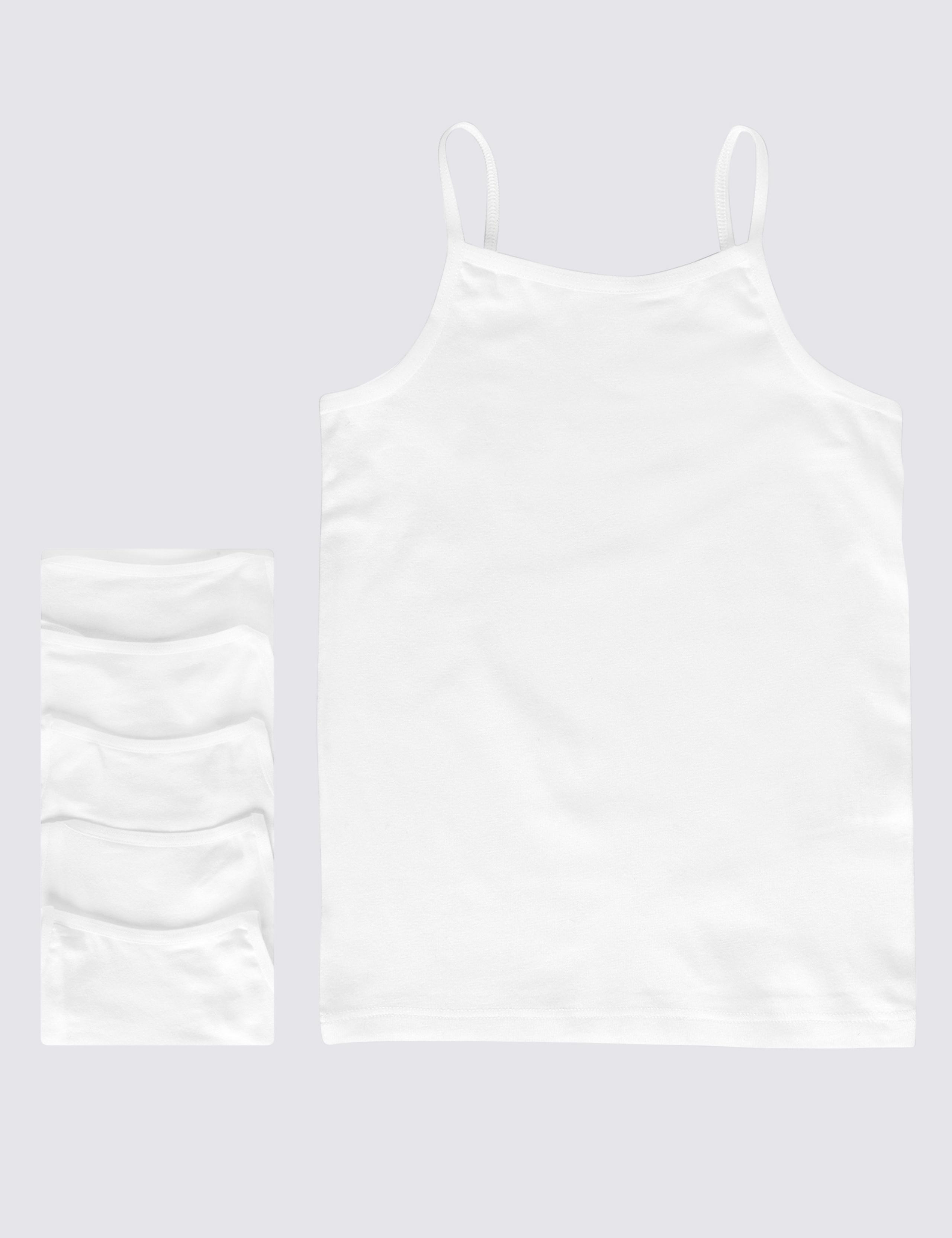 Cotton Rich Square Neck Cami Vests (1-16 Years) 1 of 2