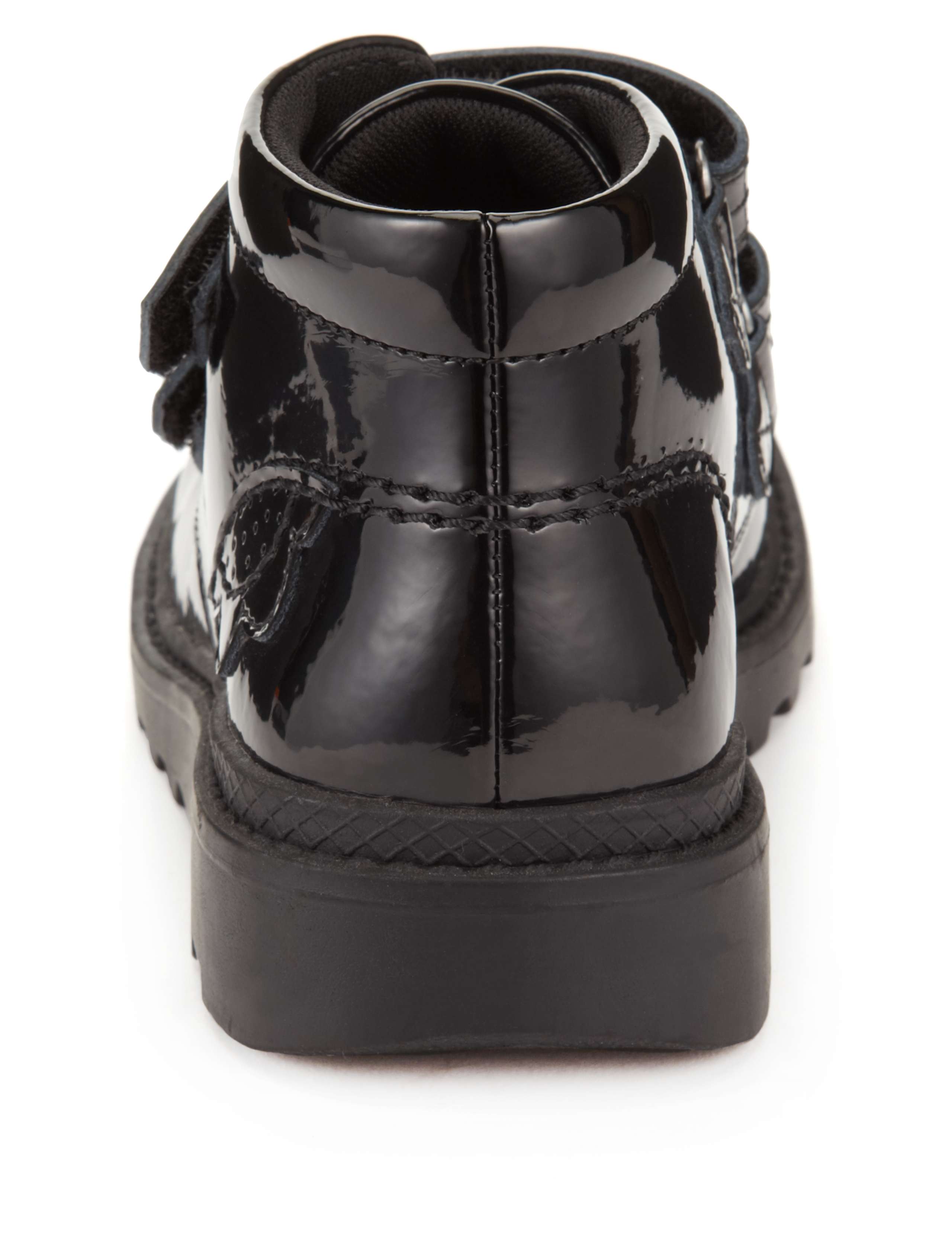 Kids' Leather Scuff Resistant Patent Ankle Boots 3 of 5