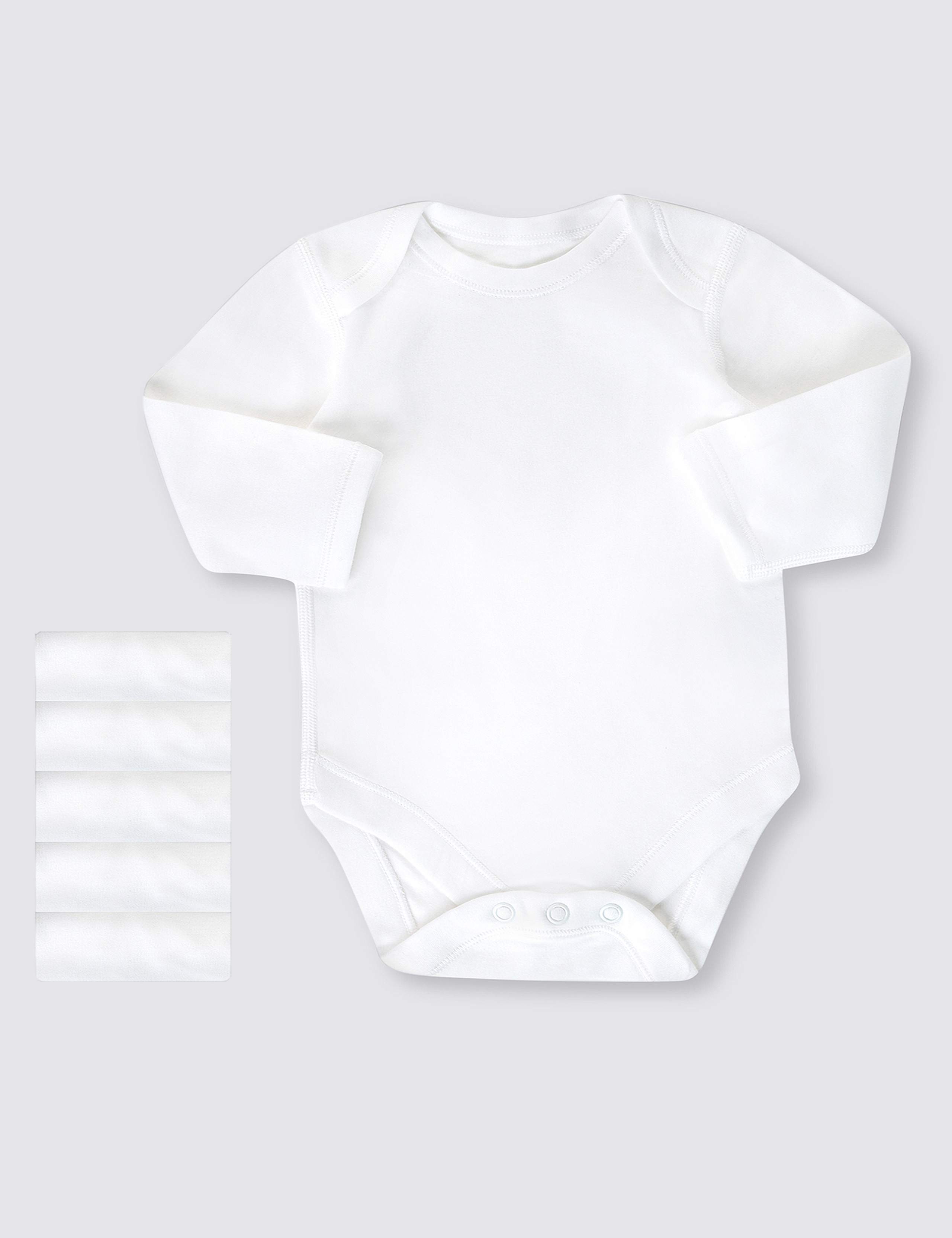 5 Pack Superfine Cotton Bodysuits 1 of 1