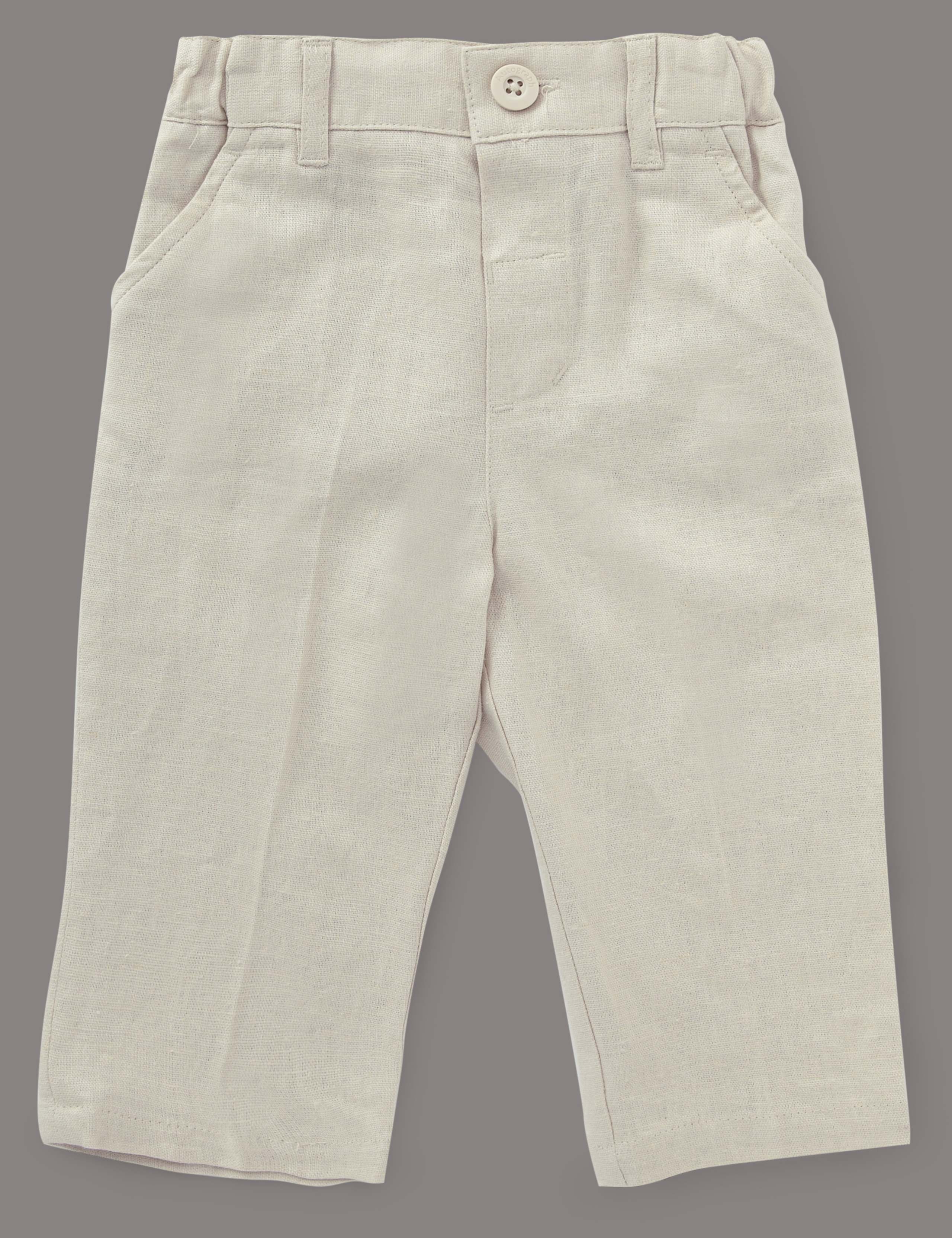 Linen Blend Christening Waistcoat Outfit 4 of 5