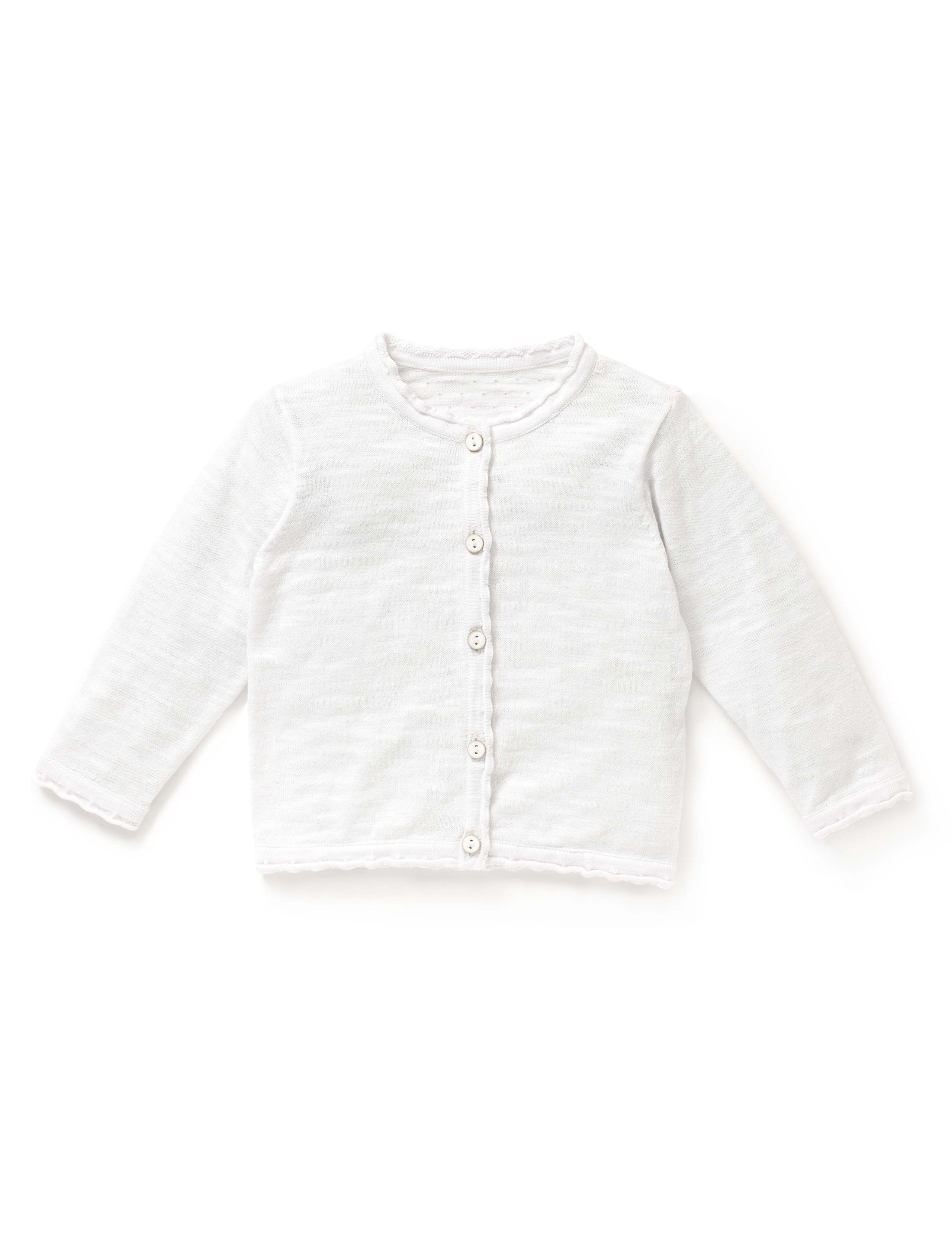 Pure Cotton Slub Cardigan 1 of 3