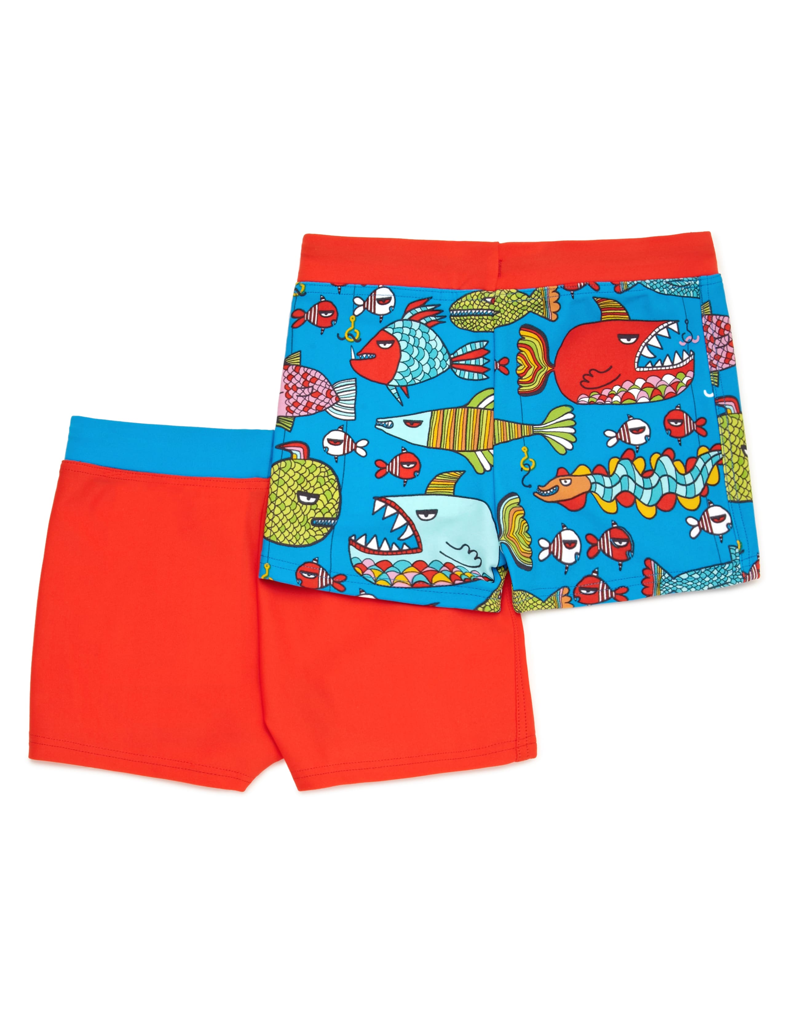 Chlorine Resistant Lycra® Xtra Life™ 2 Pack Quick Dry Assorted Swim Shorts (1-7 Years) 2 of 5
