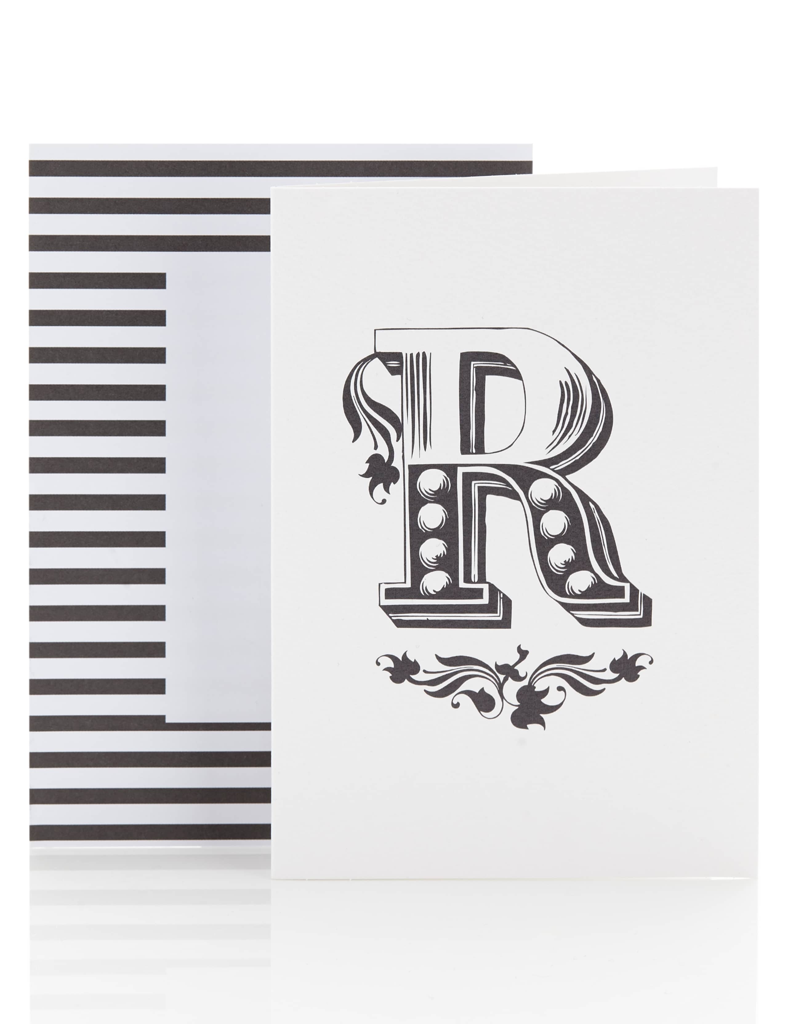Letter R Blank Greetings Card | M&S