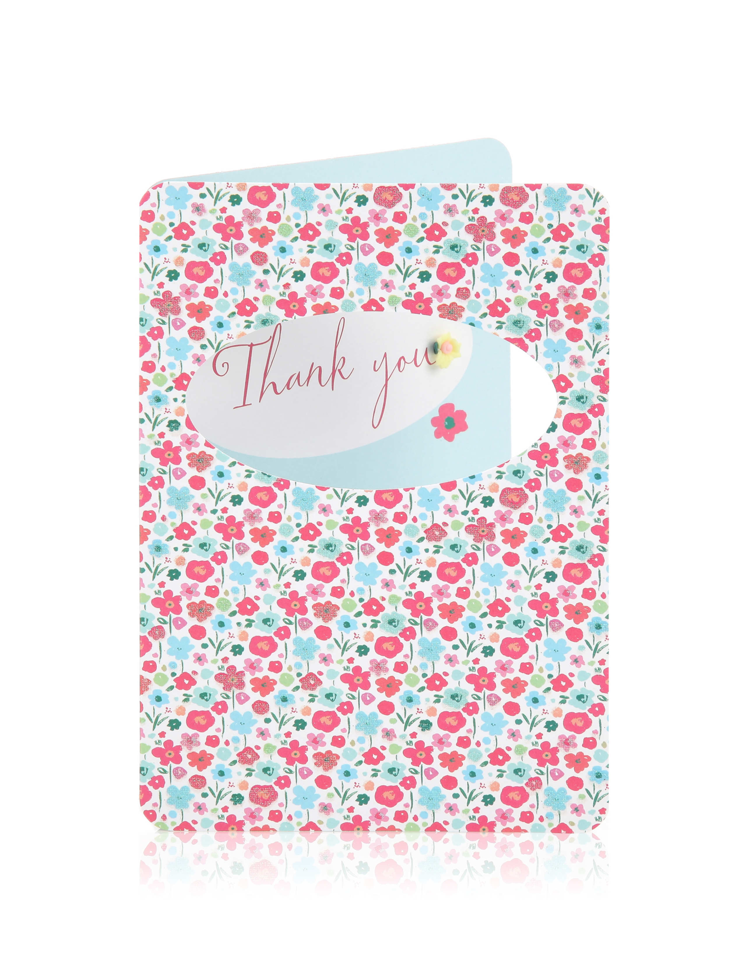 Floral Thank You Greetings Card 1 of 2