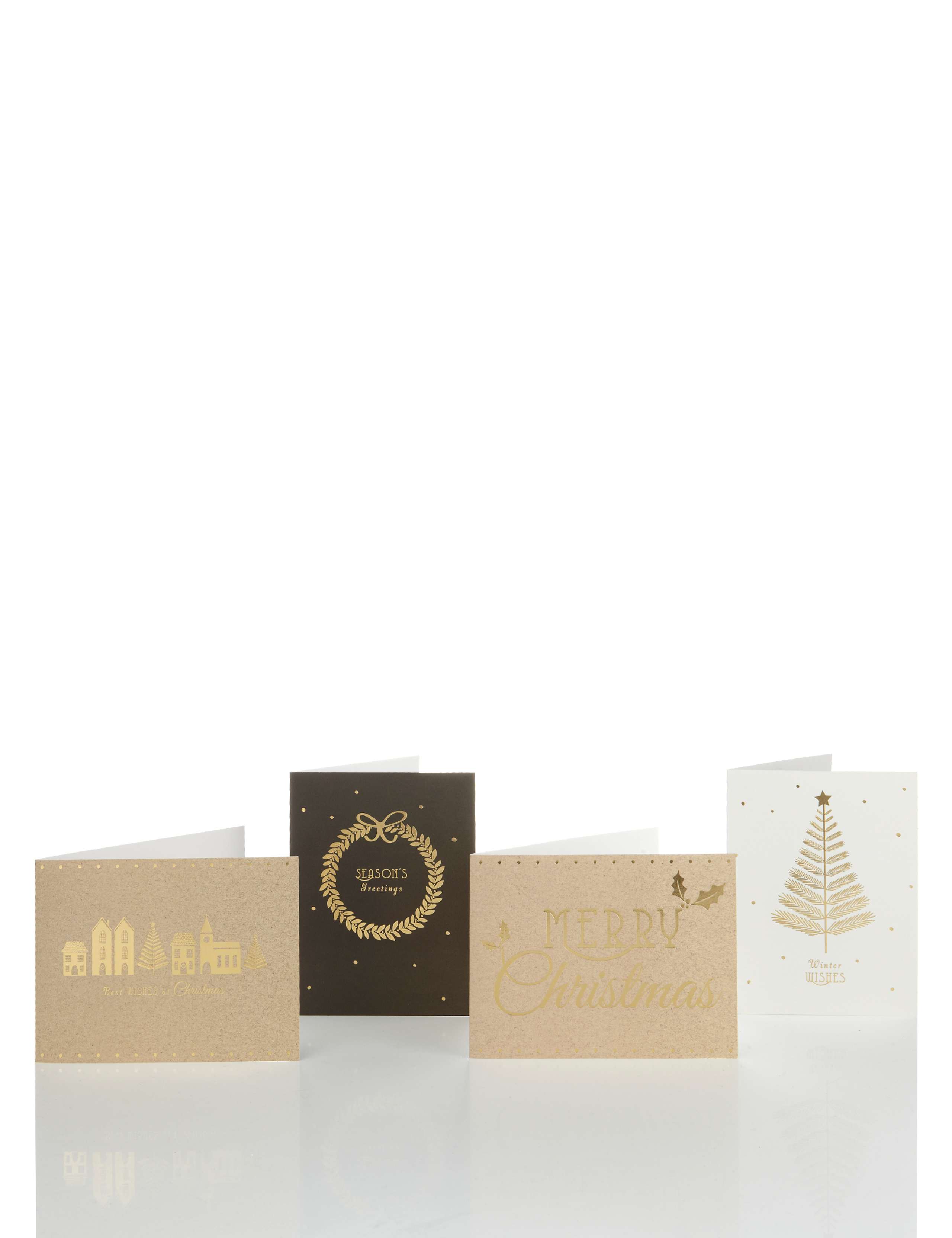 20 Cream & Gold Christmas Multipack of Cards 1 of 4