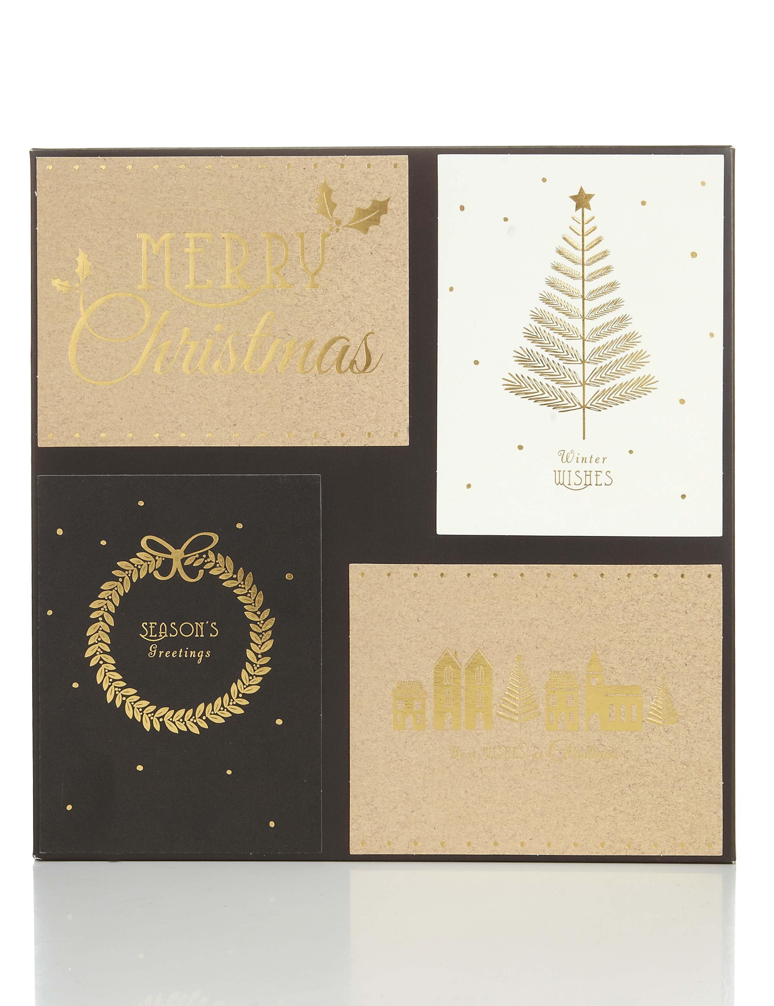 20 Cream & Gold Christmas Multipack of Cards 4 of 4