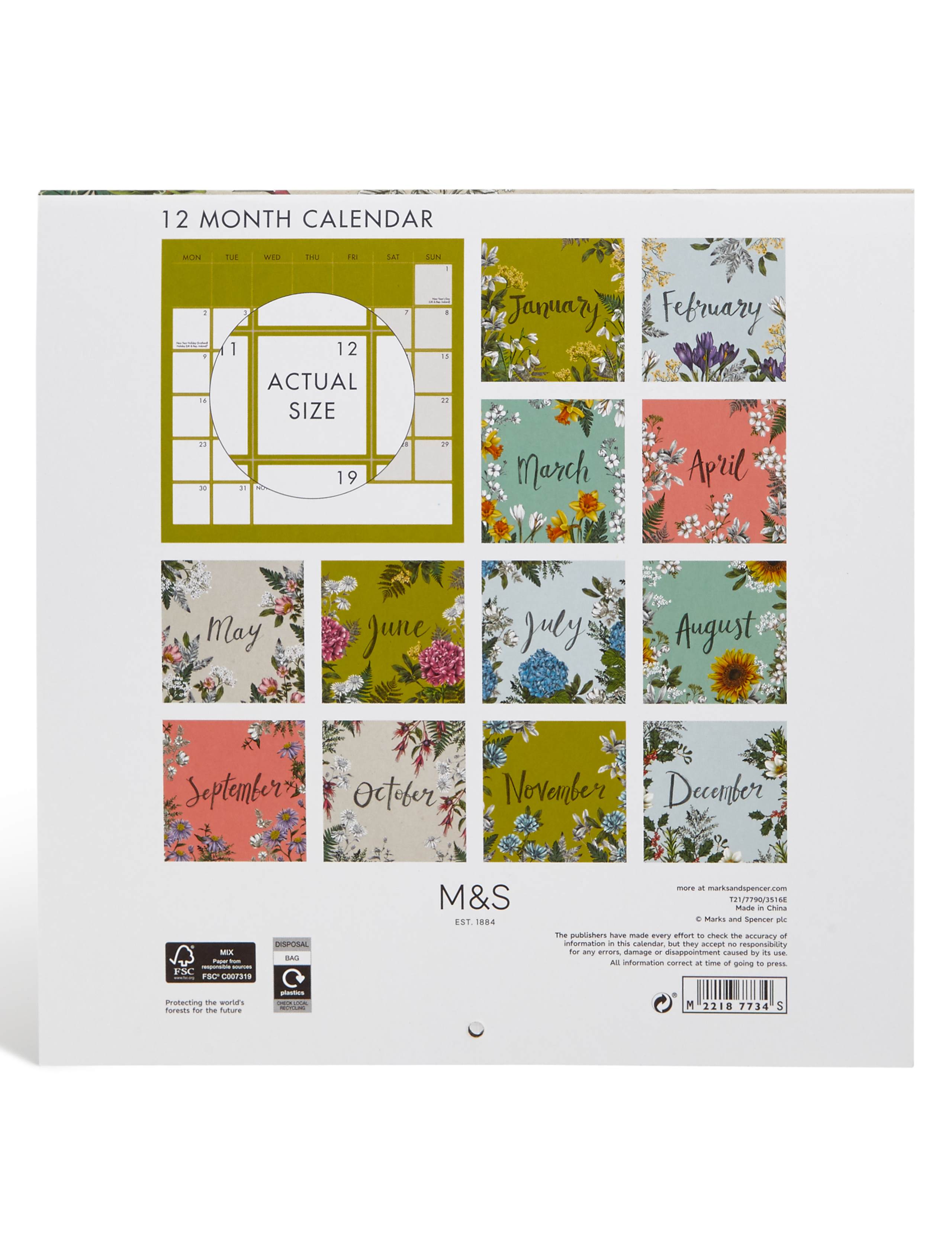 Botanical Calendar 5 of 5