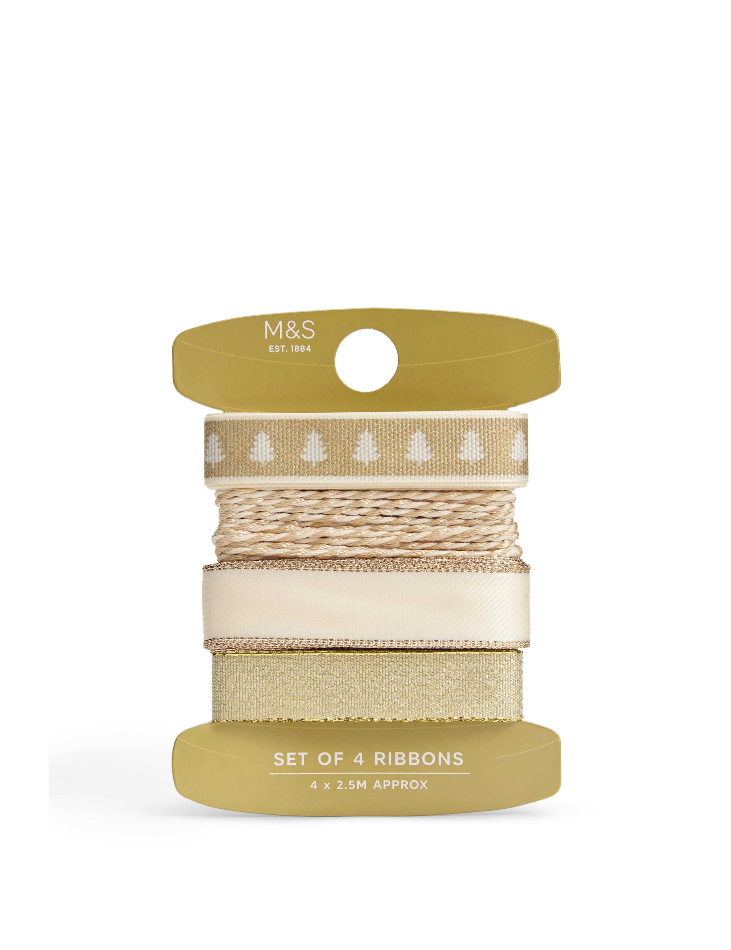 Spruce Set of 4 Gold Ribbons 1 of 2