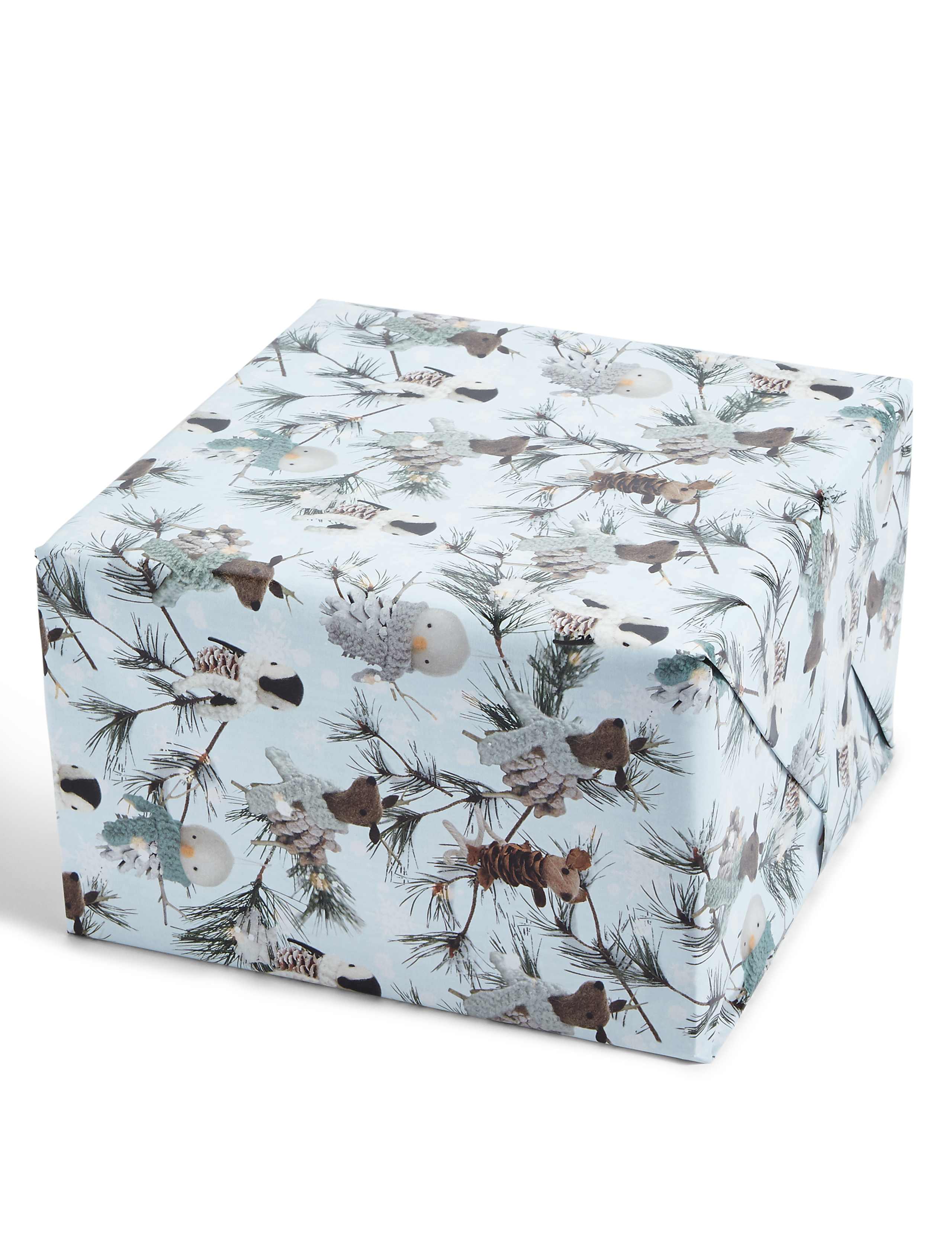 Nordic Noel Snowman and Woodland Characters 15m Christmas Wrapping Paper 3 of 4