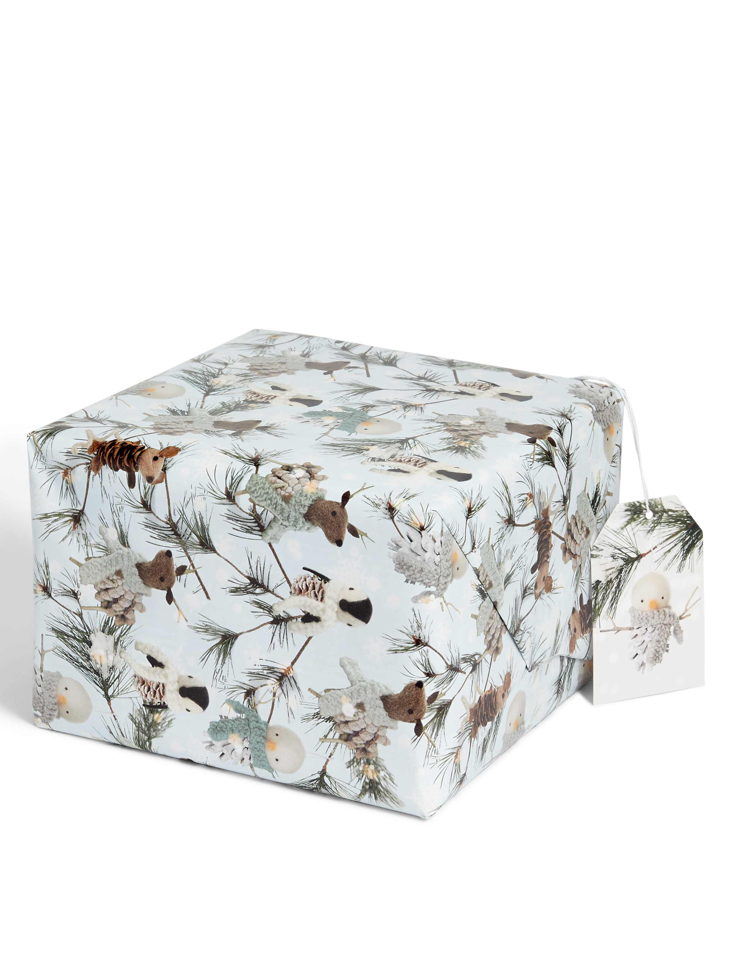 Nordic Noel Snowman and Woodland Characters 15m Christmas Wrapping Paper 4 of 4