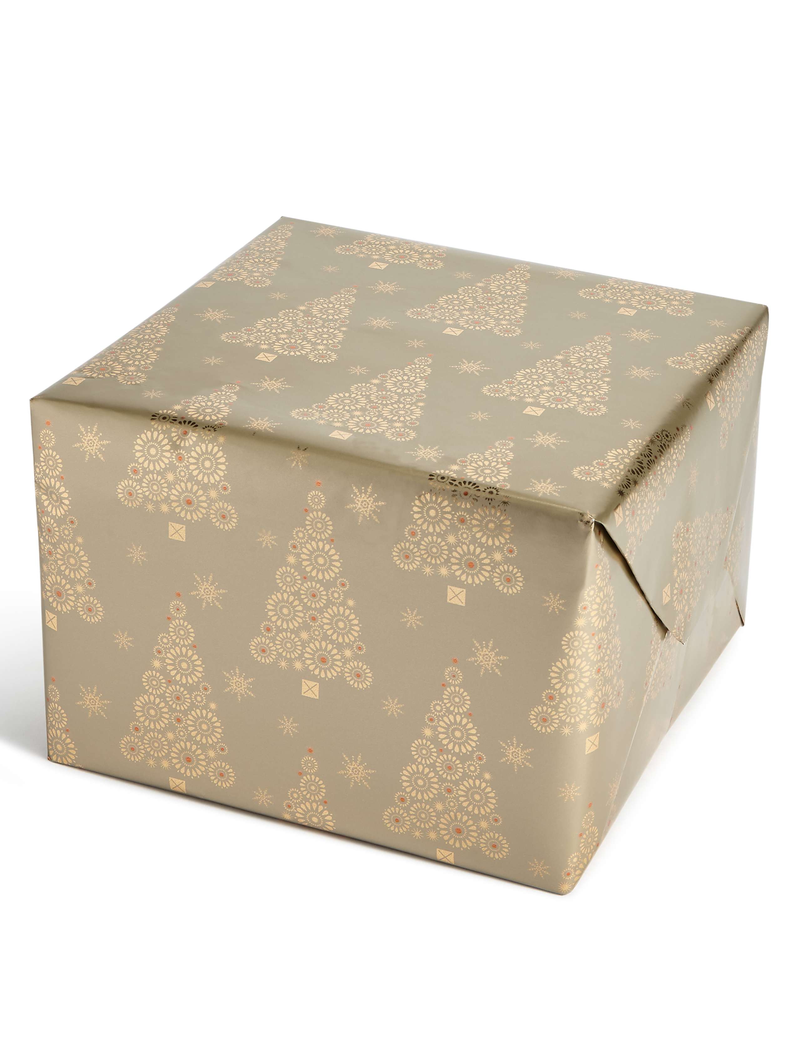 Hollywood Gold Tree 3m Christmas Wrapping Paper 2 of 3