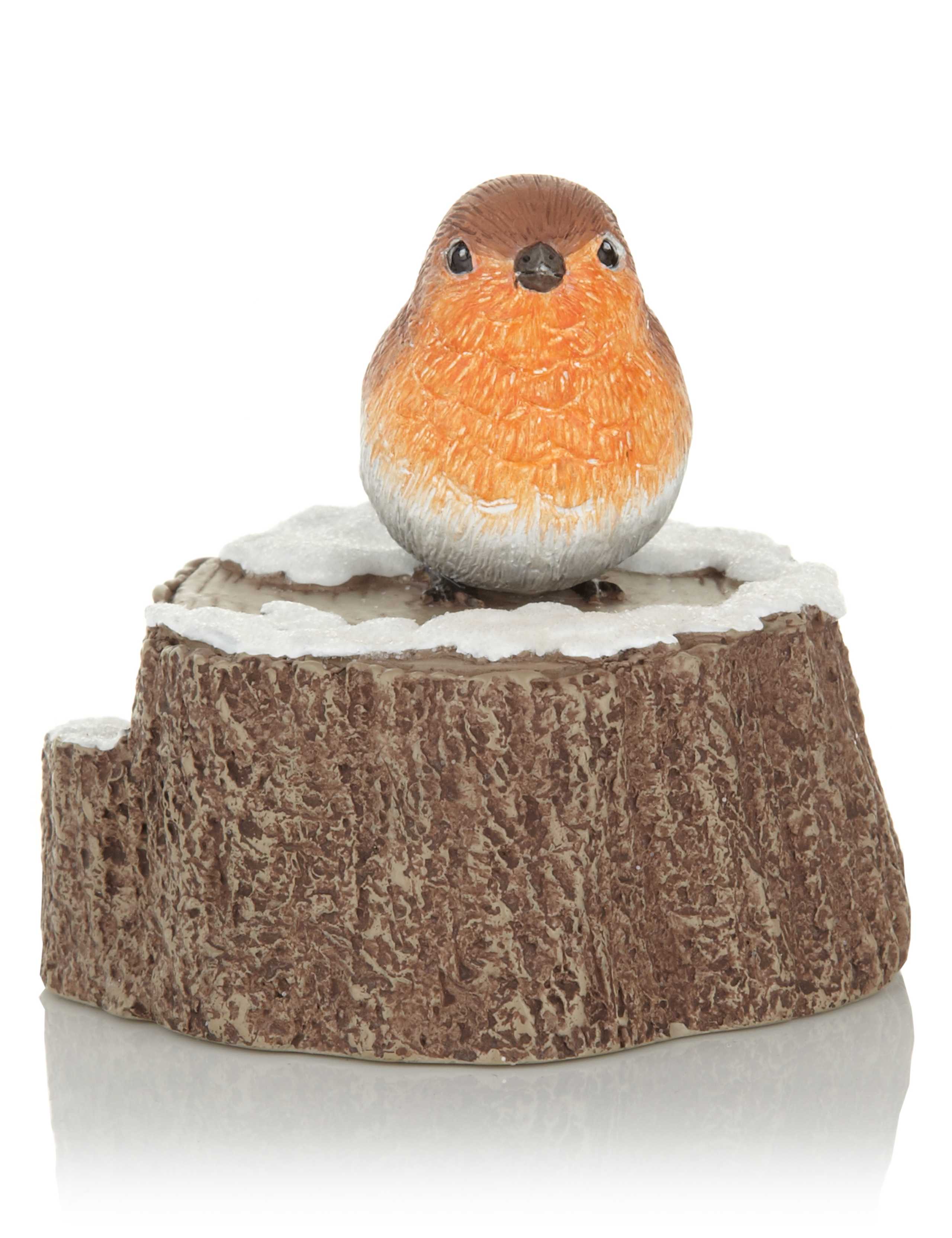 Festive Robin Scene Christmas Room Decoration 1 of 2