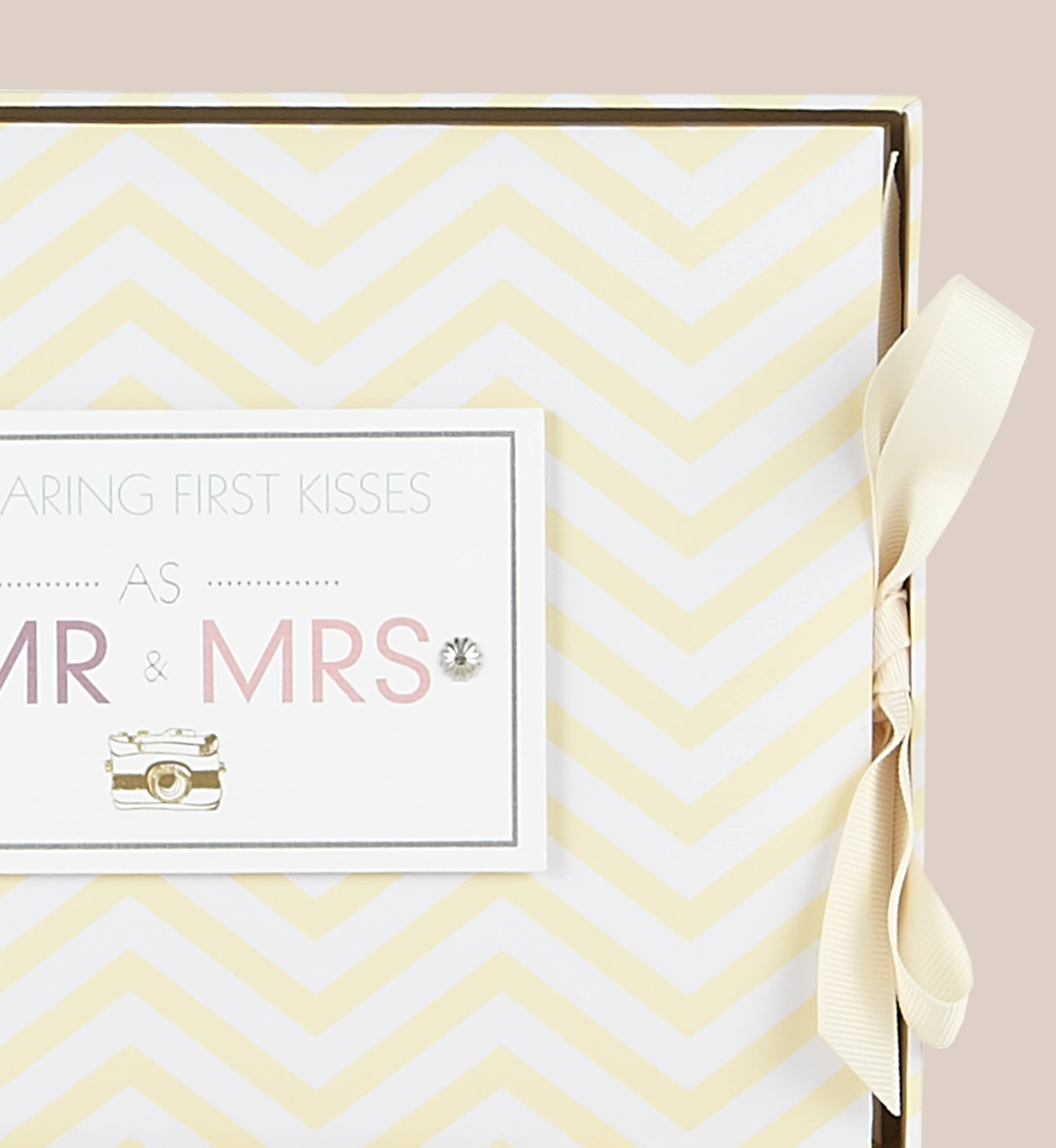 Chevron Collection Small Wedding Photo Album with Matching Keepsake Box 4 of 4