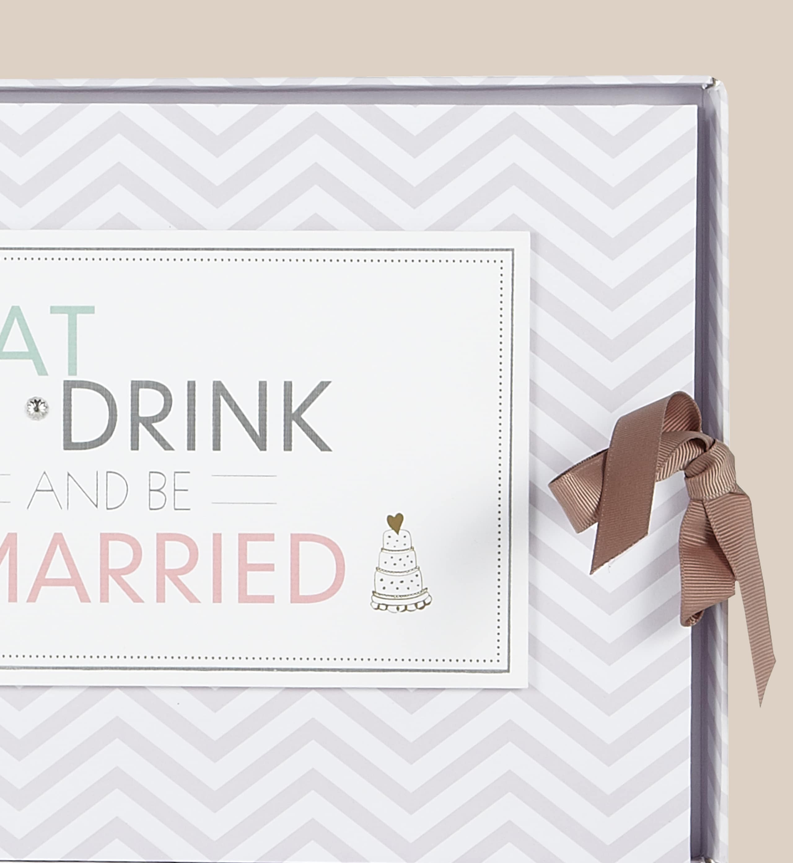 Chevron Collection Wedding Guest Book with Matching Keepsake Box 4 of 4