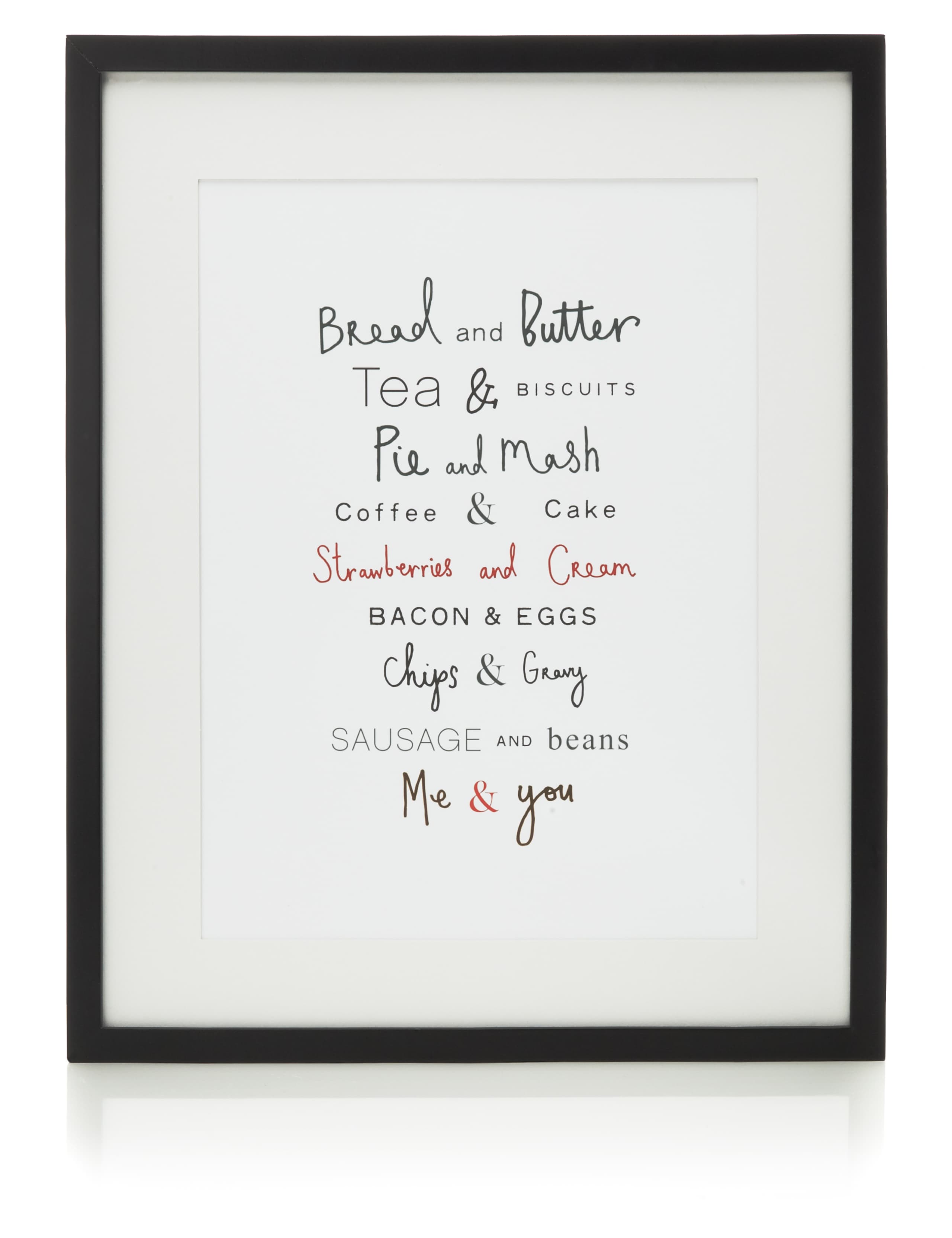 Me & You Lettering Framed Print 1 of 1