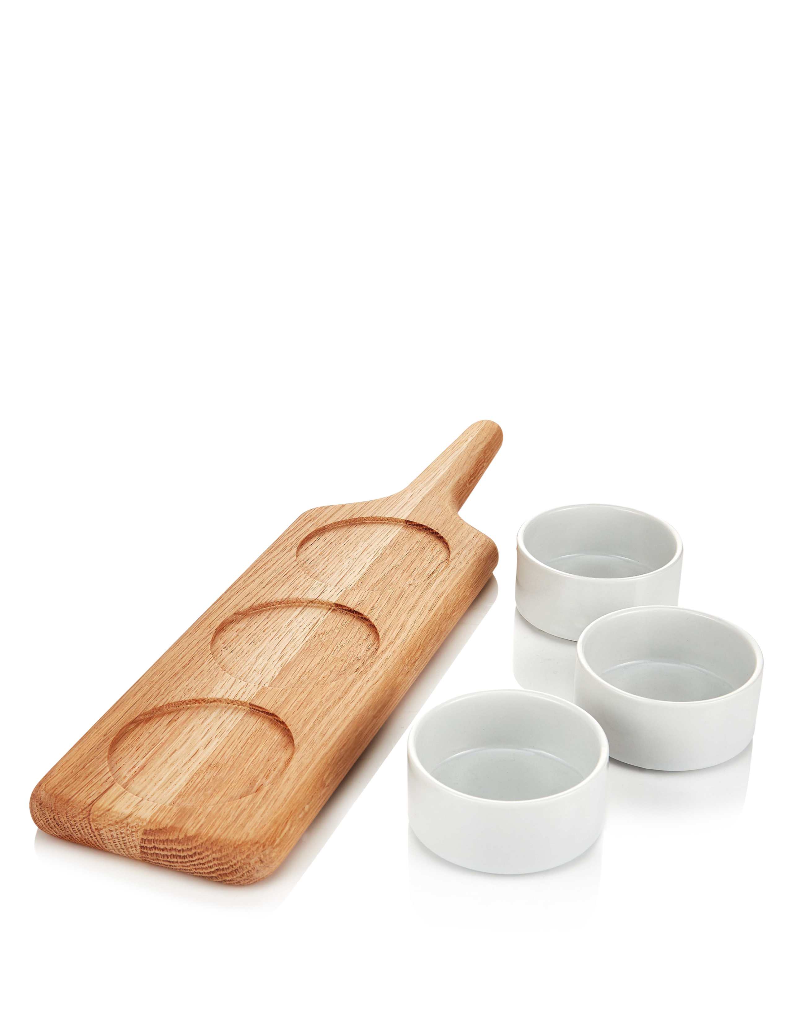 Large Wood Paddle Chip & Dip Set 3 of 3
