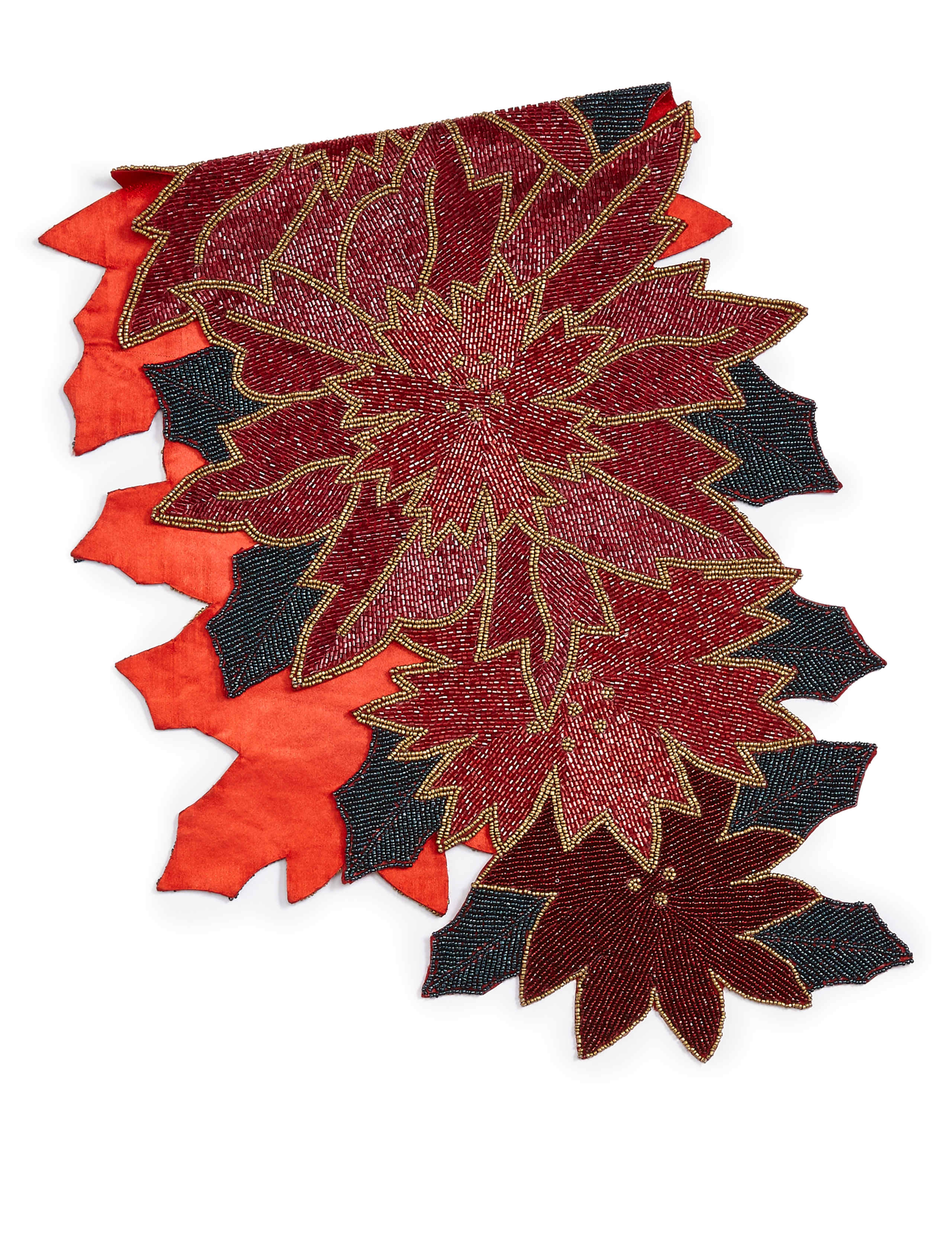 Poinsettia Beaded Runner 1 of 1