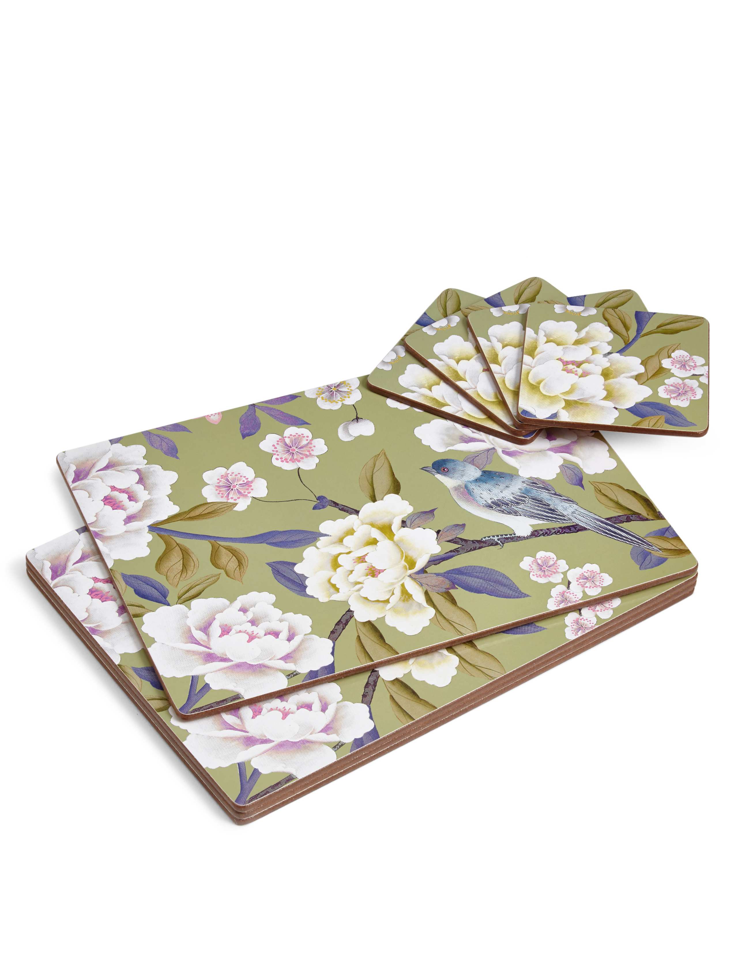 Bird Floral Cork Mats & Coasters 1 of 5