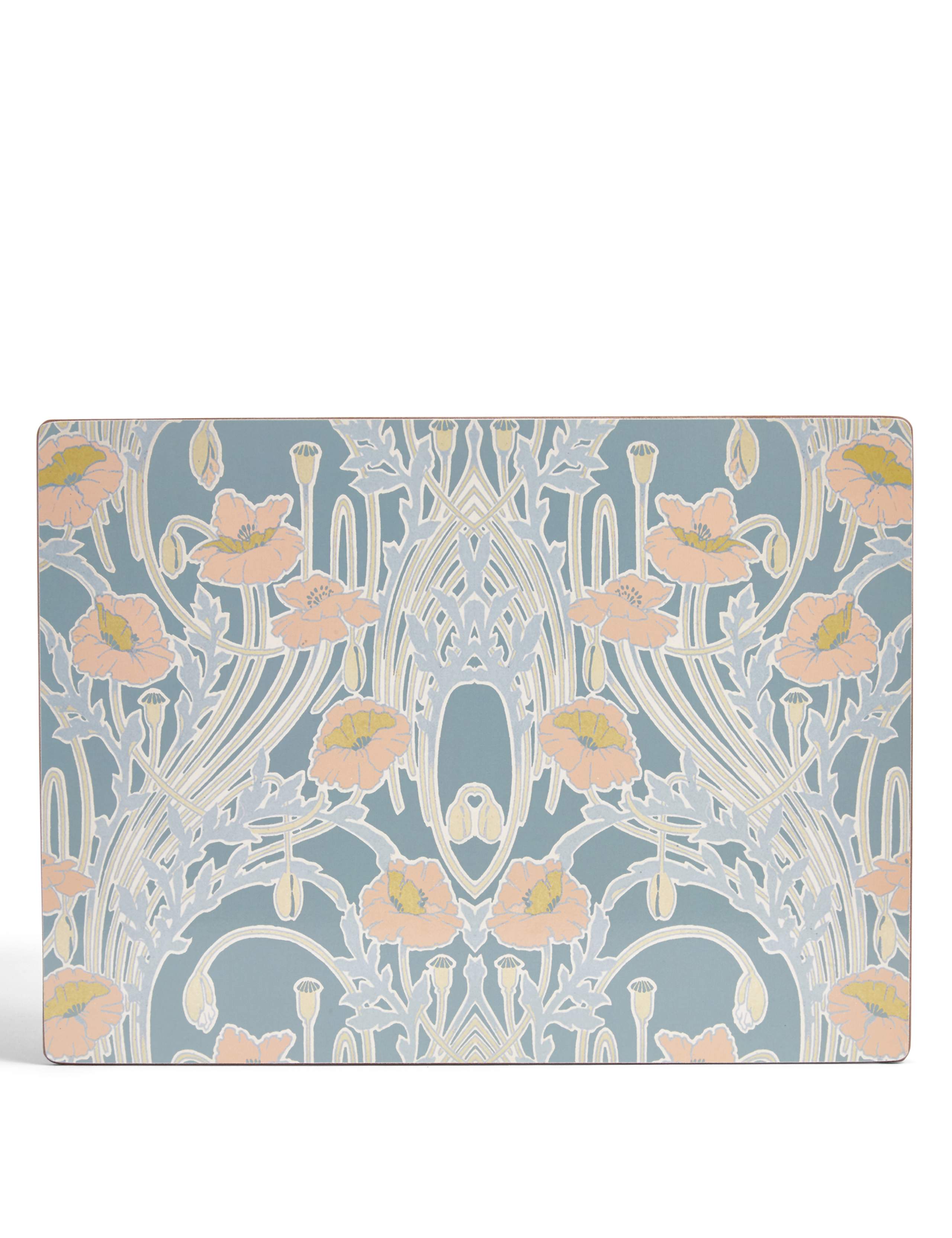 Ornate Floral Cork Mats & Coasters 4 Pack 3 of 5