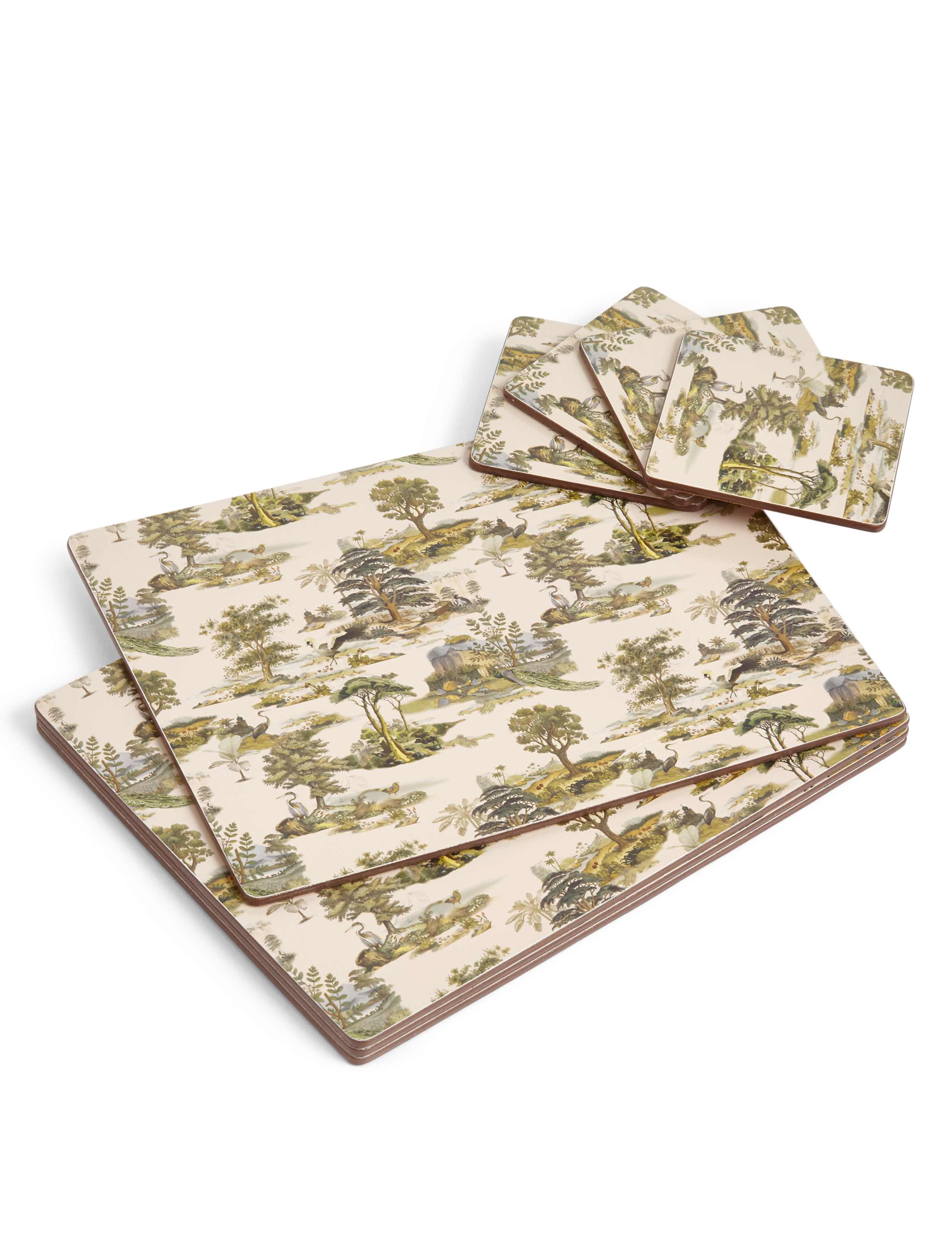 Forest Toile Cork Mats & Coasters 1 of 5