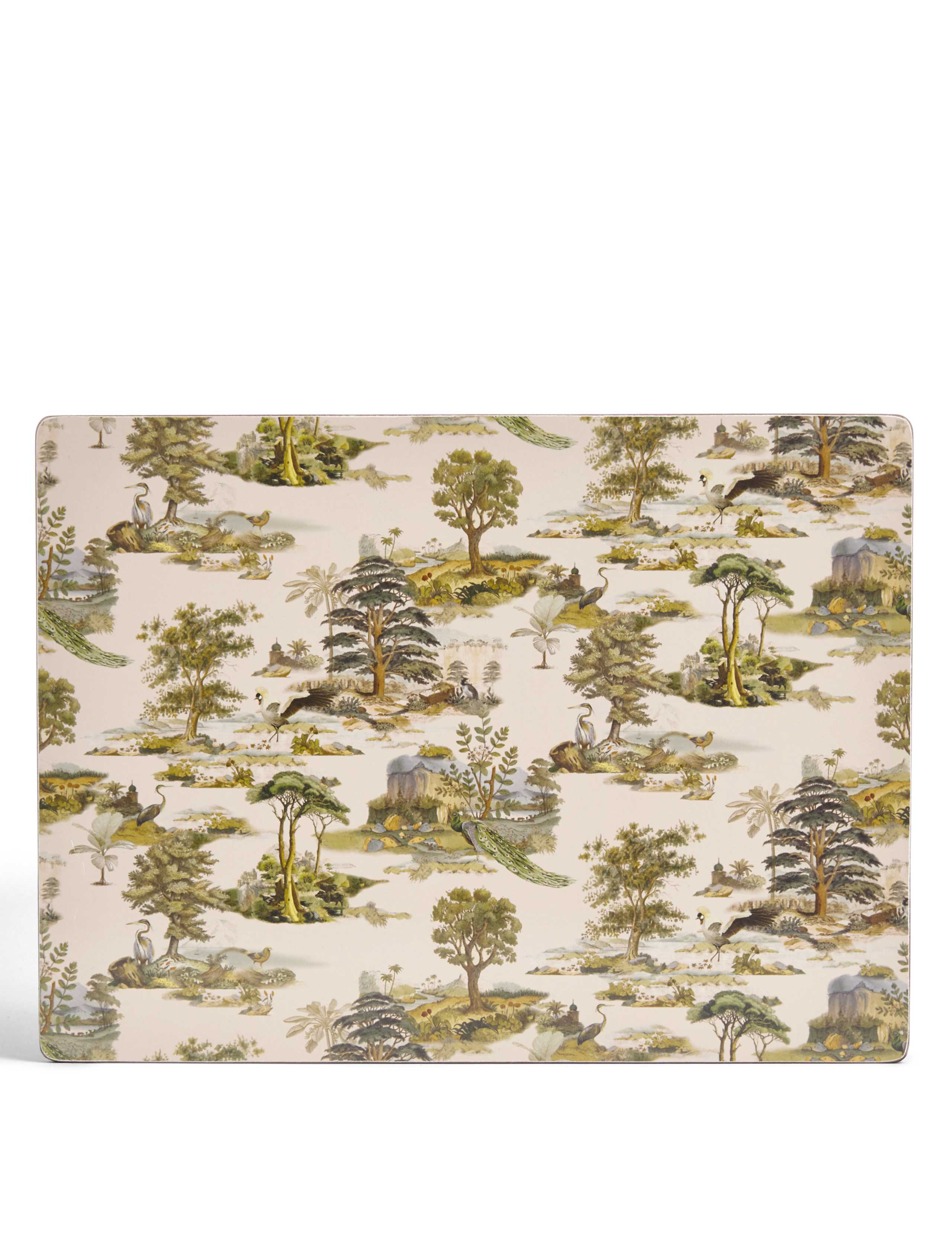 Forest Toile Cork Mats & Coasters 3 of 5