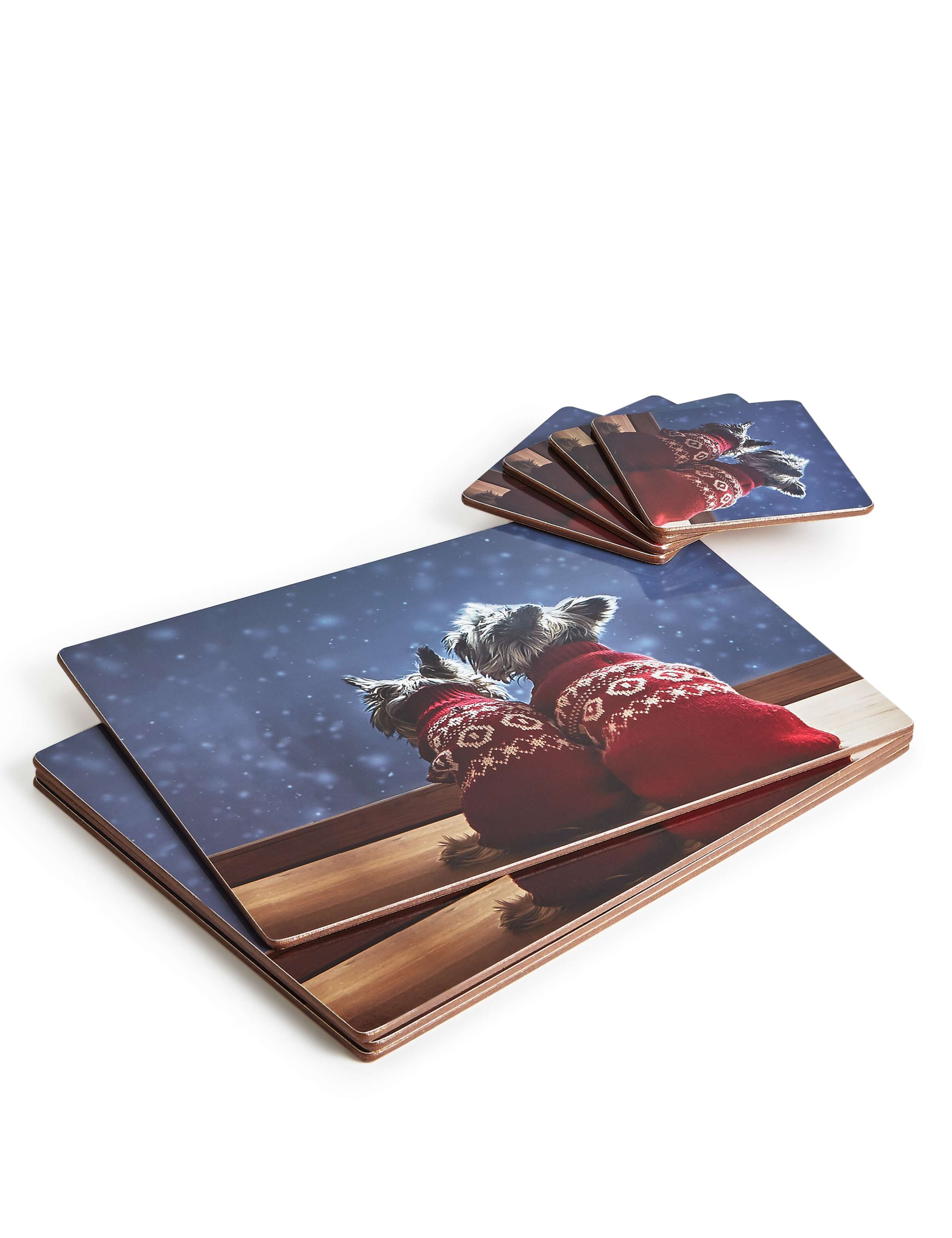 4 Westie & Friend Mats & Coasters 1 of 7