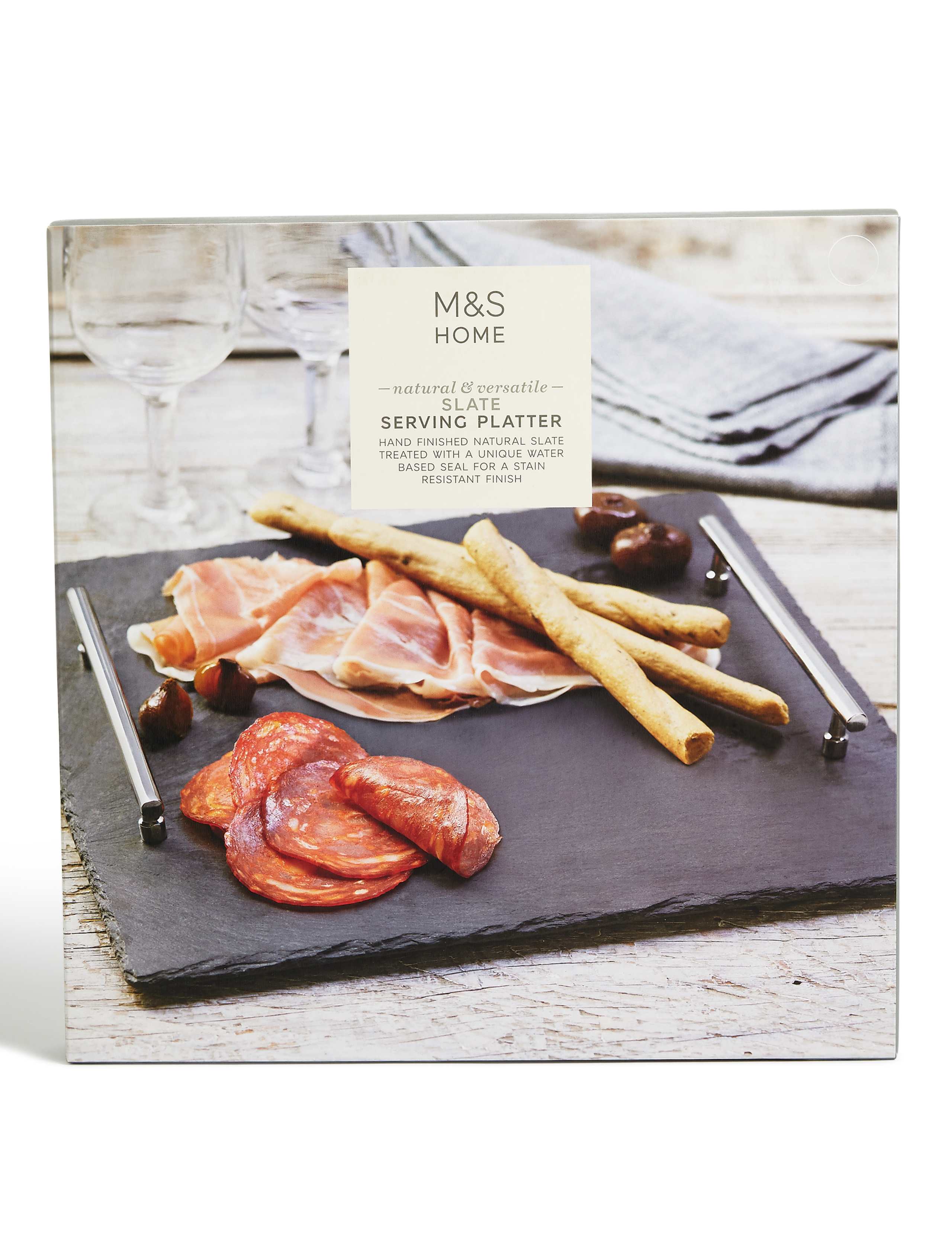 Slate Square Platter with Handles 4 of 4