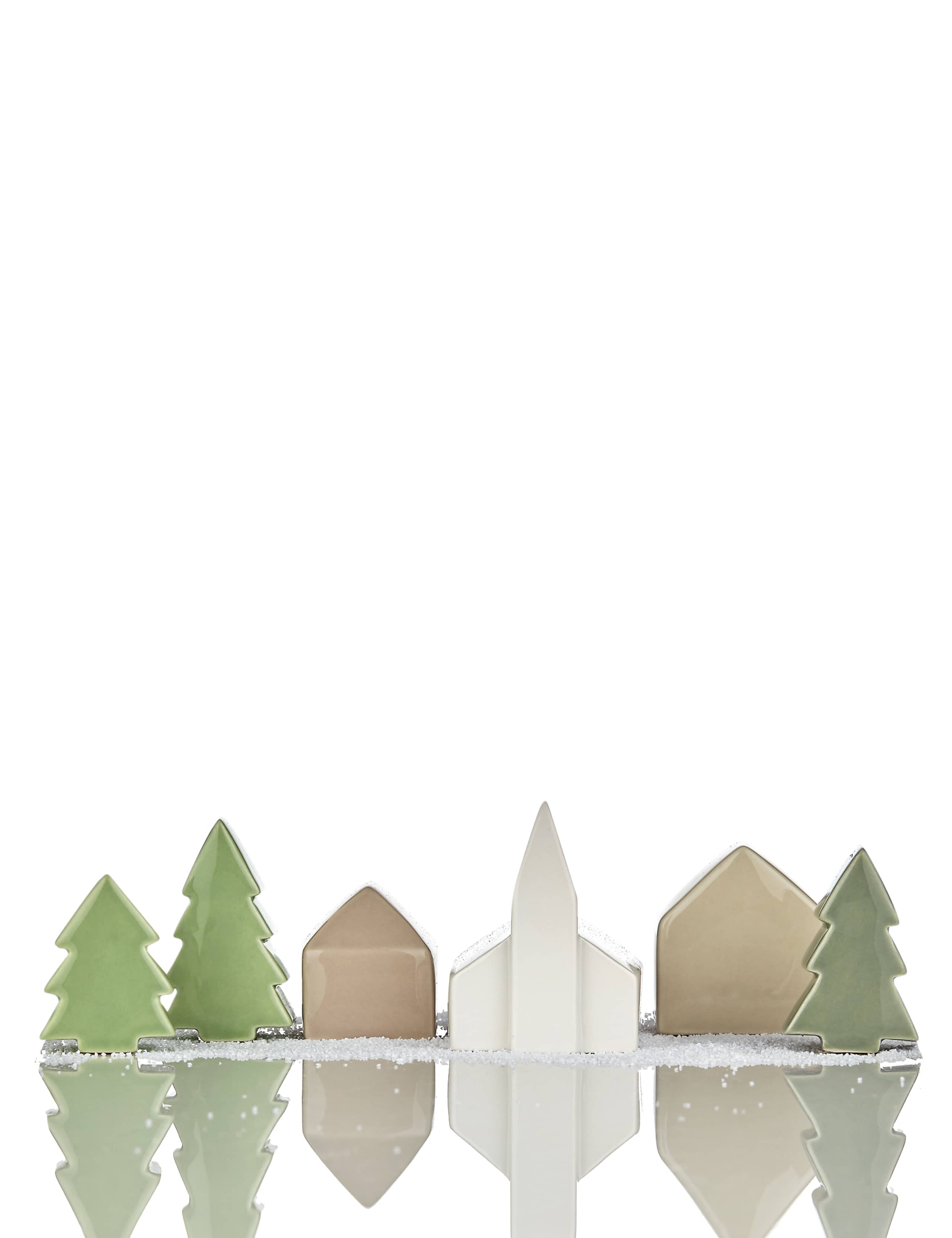 Ceramic Town Scene with Snow 1 of 3