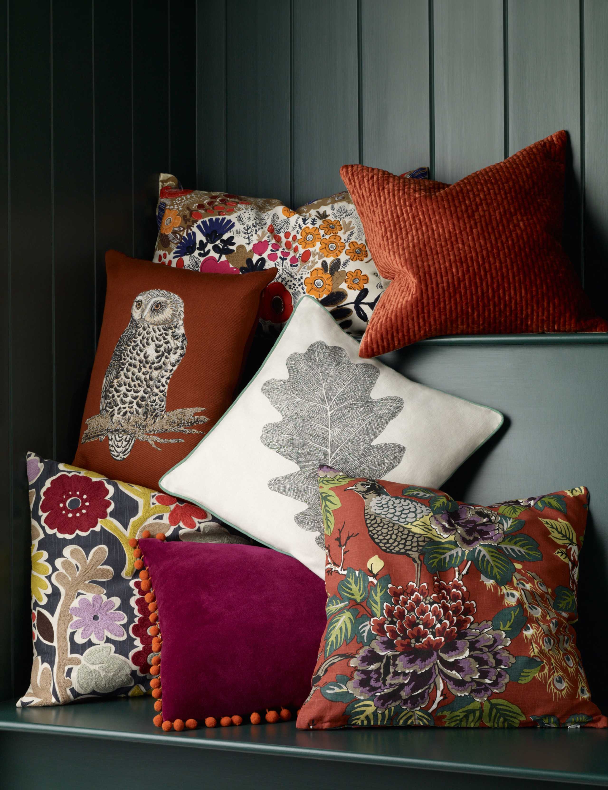 Owl Print Cushion 3 of 3