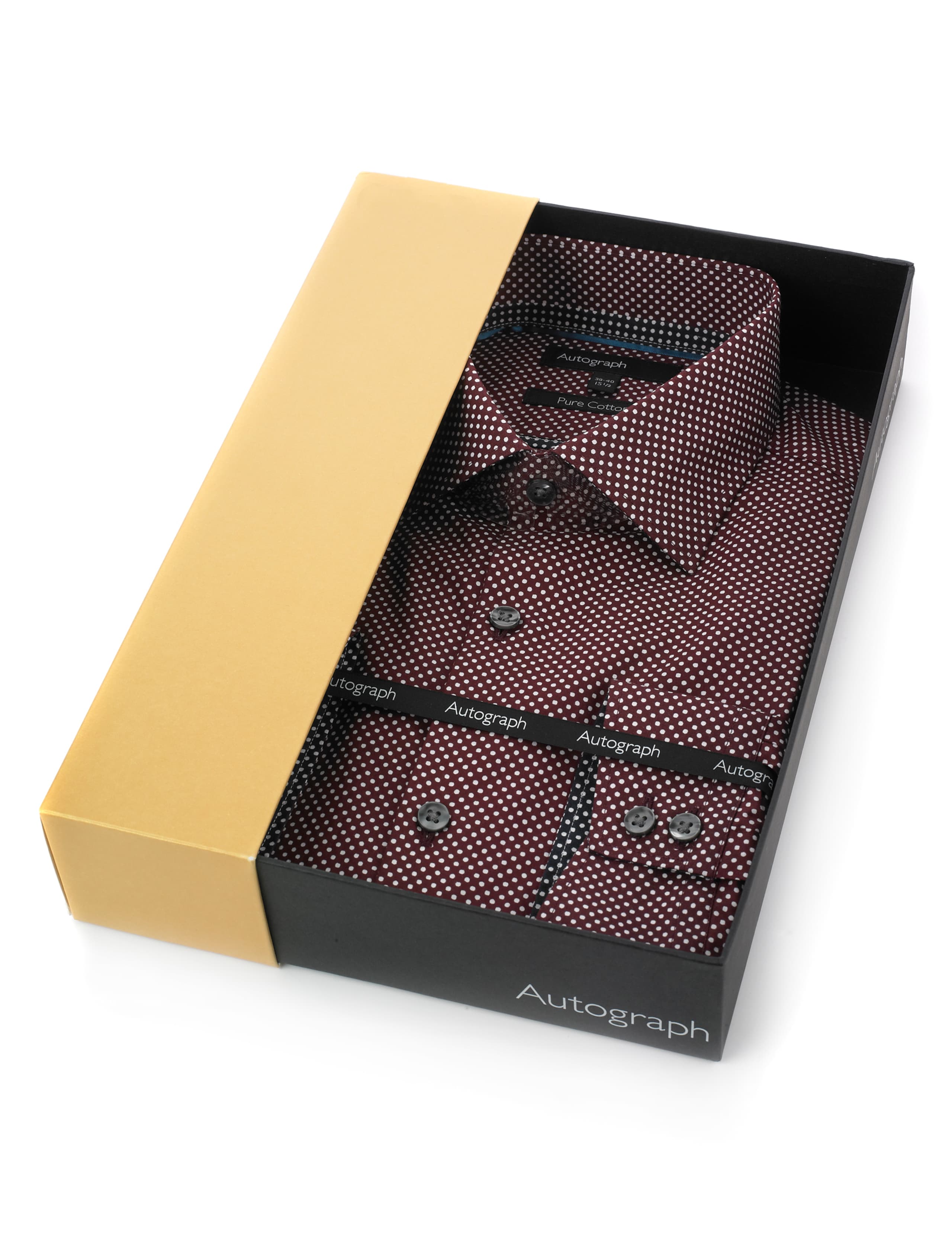 Boxed Pure Cotton Spotted Shirt 2 of 3
