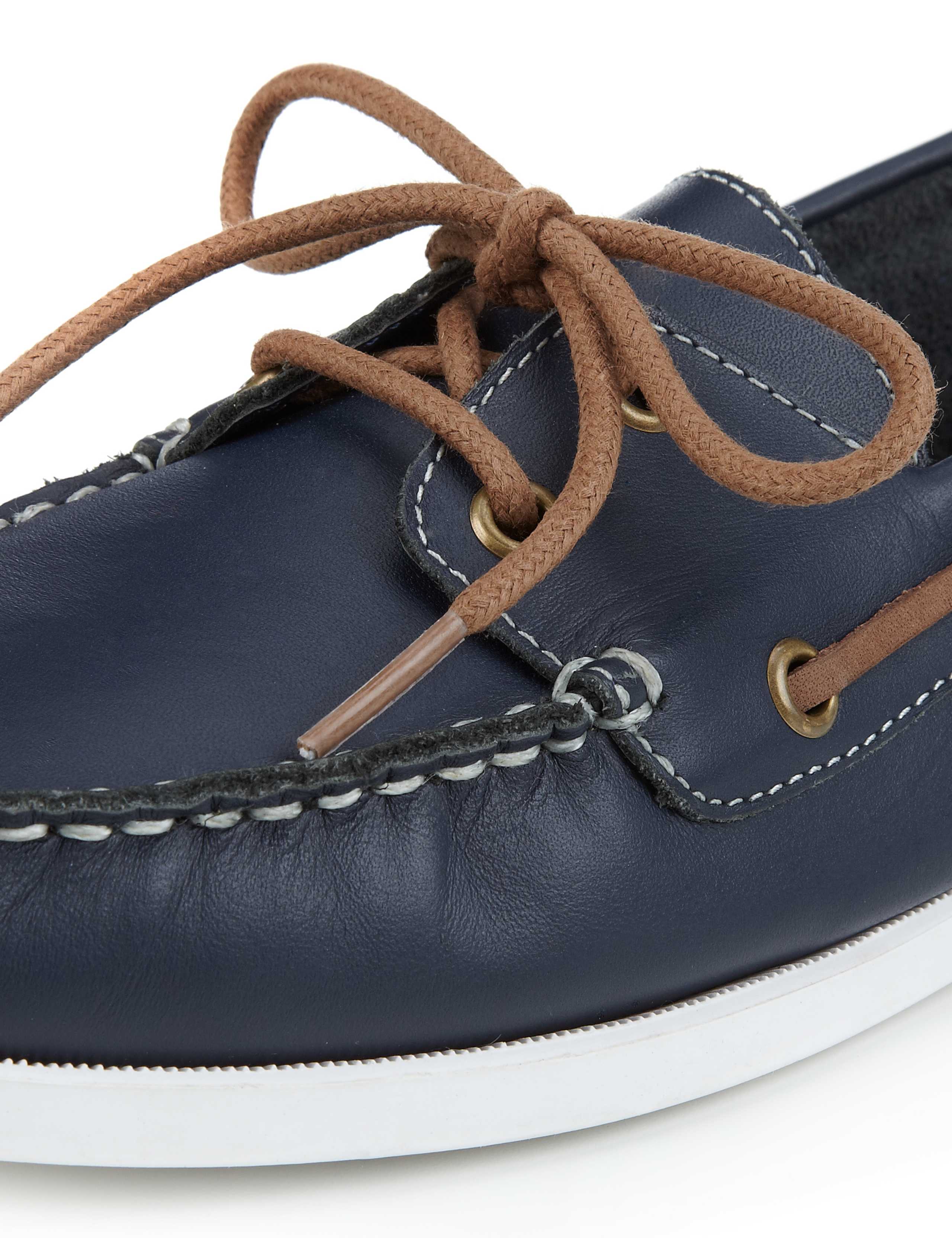 Leather Lace Up Boat Shoes 5 of 5