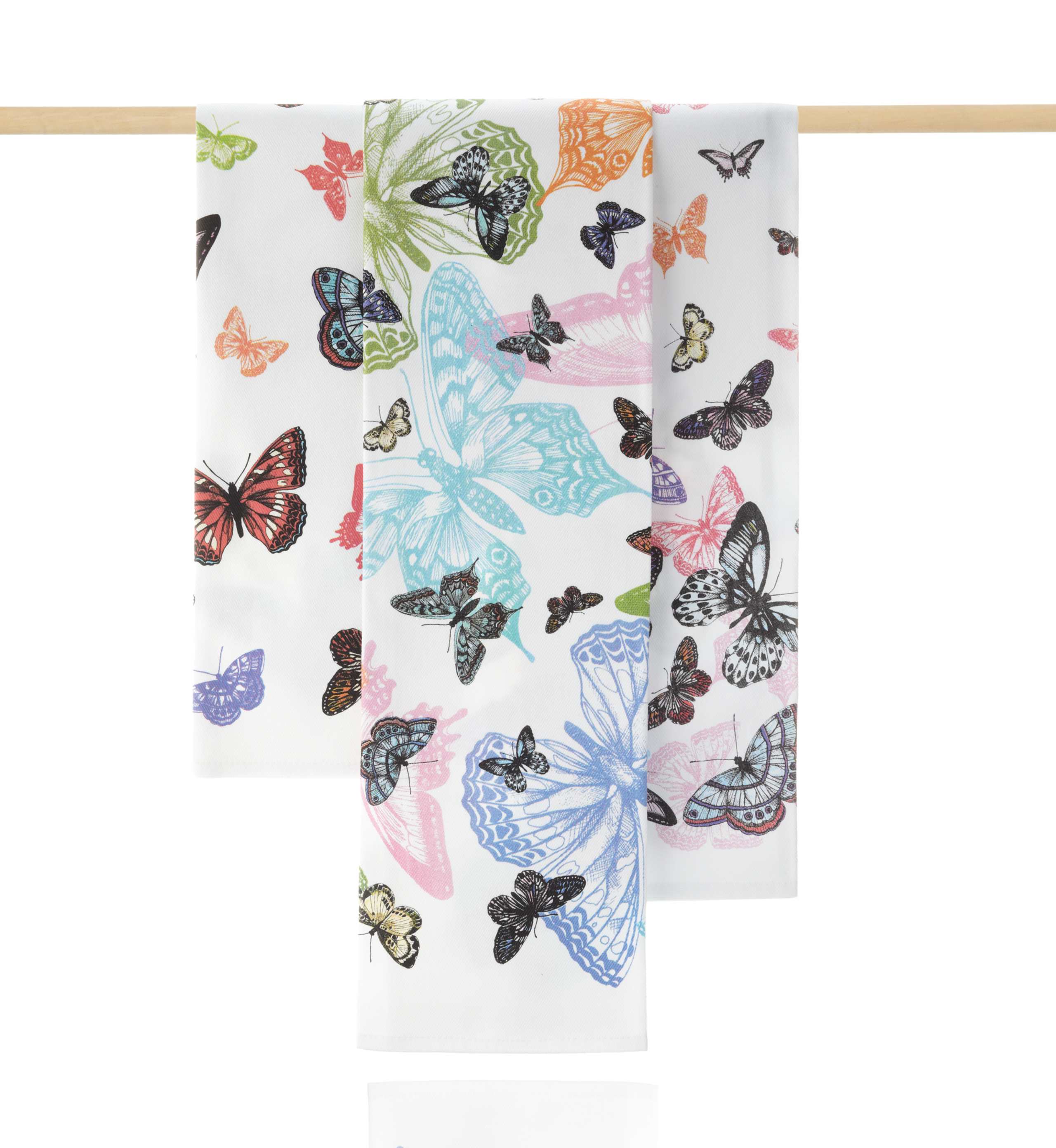 3 Butterfly Tea Towels 1 of 2