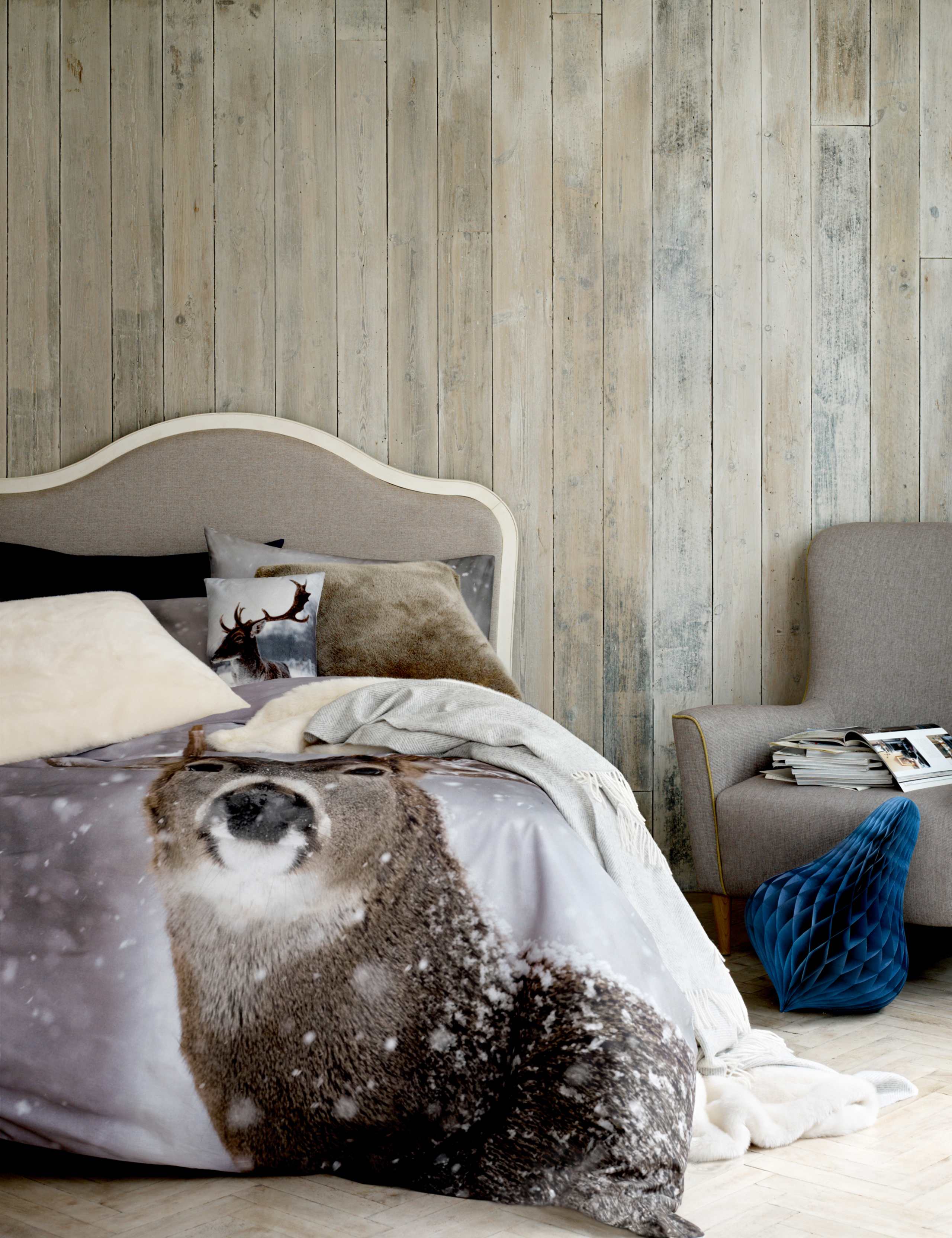 Digital Reindeer Print Bedding Set 3 of 3