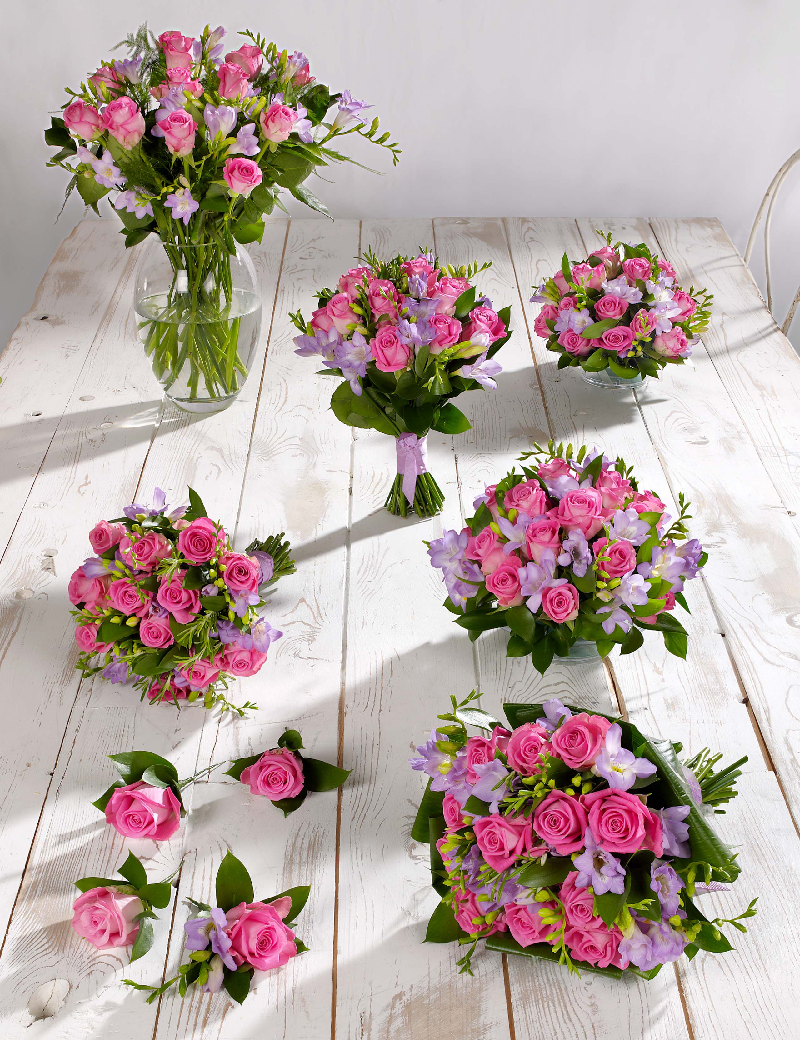 Pink & Lilac Rose & Freesia Wedding Flowers - Collection 4 1 of 1