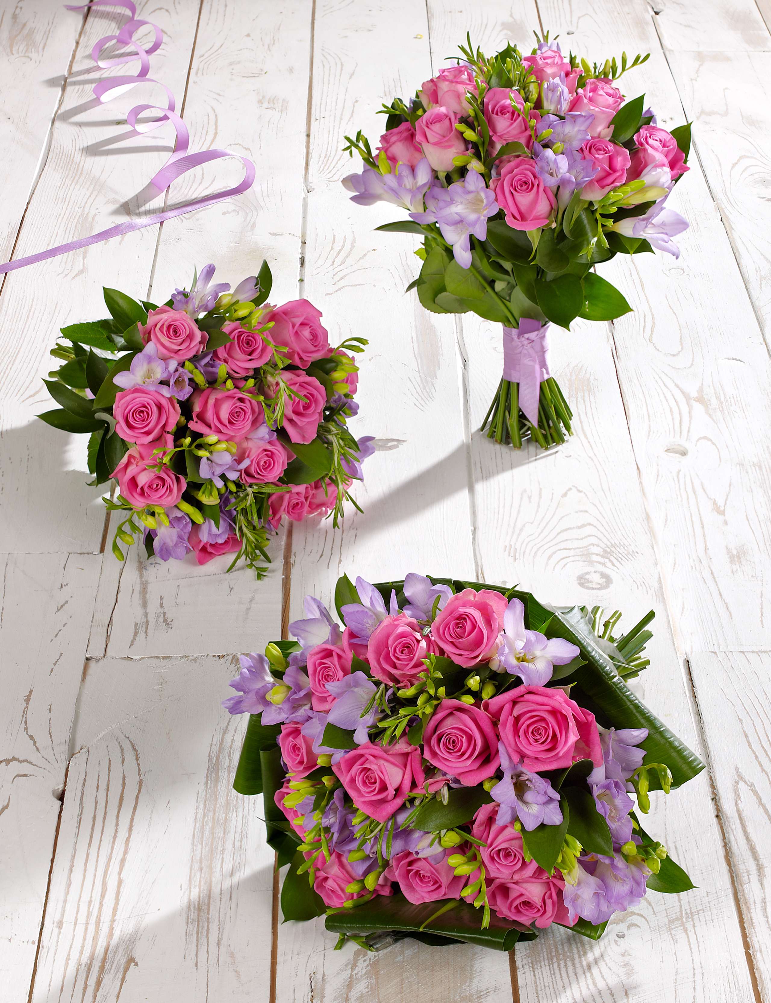 Pink & Lilac Rose & Freesia Wedding Flowers - Collection 1 1 of 1