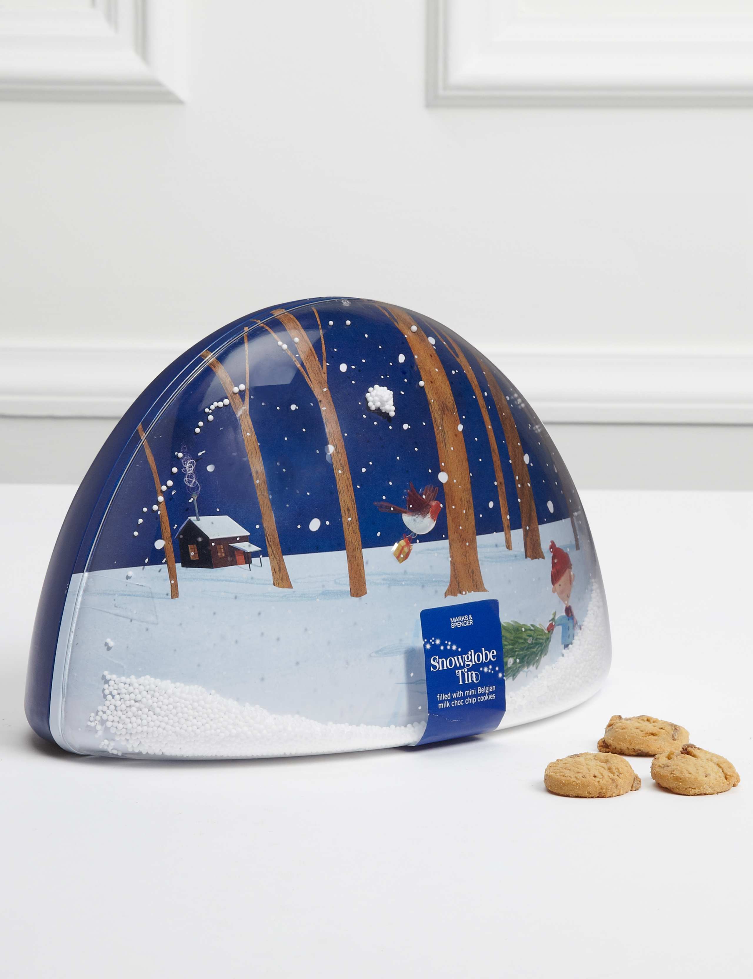 Novelty Snow Globe Biscuit Tin 1 of 2