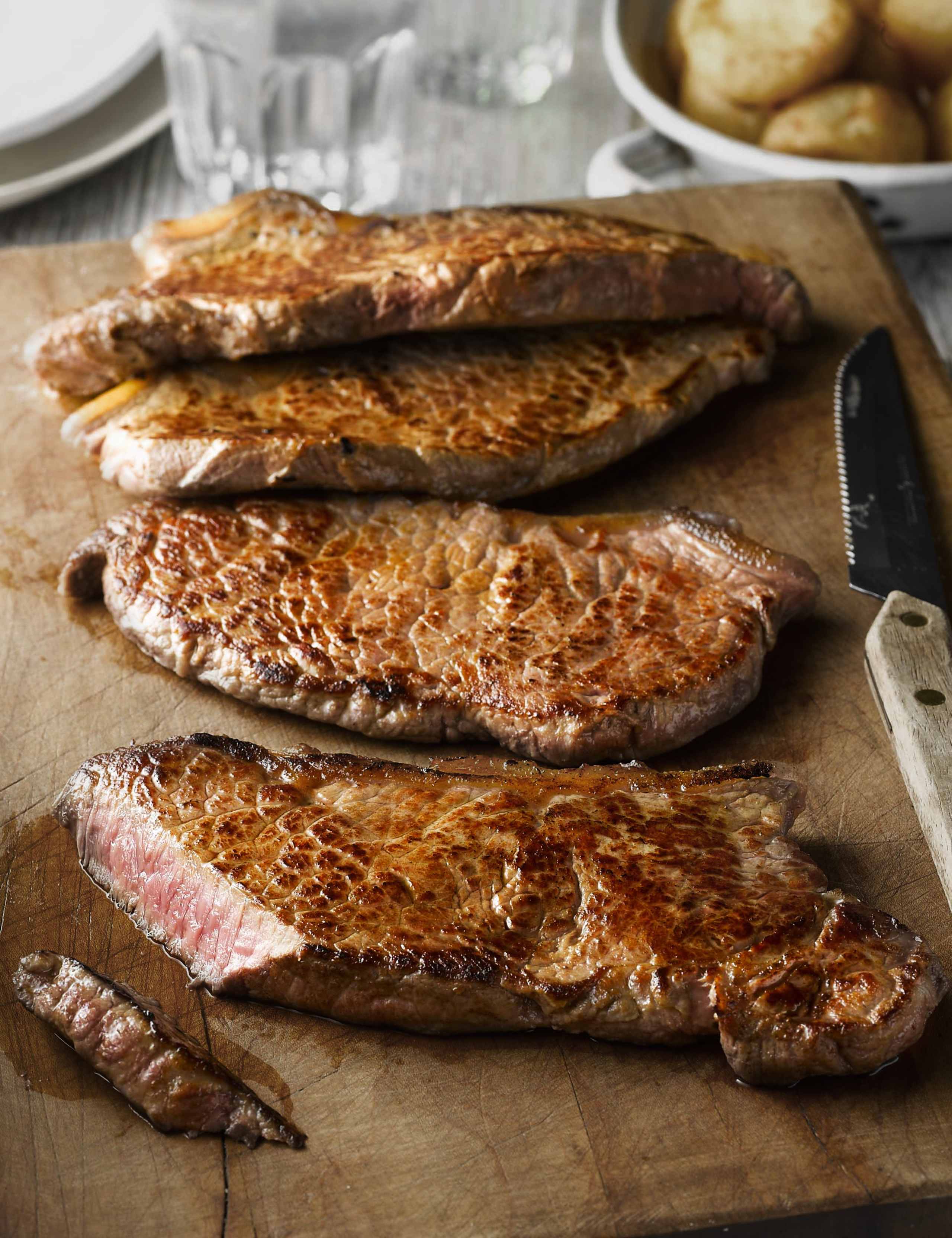 4 Thin Cut Sirloin Steak 1 of 2