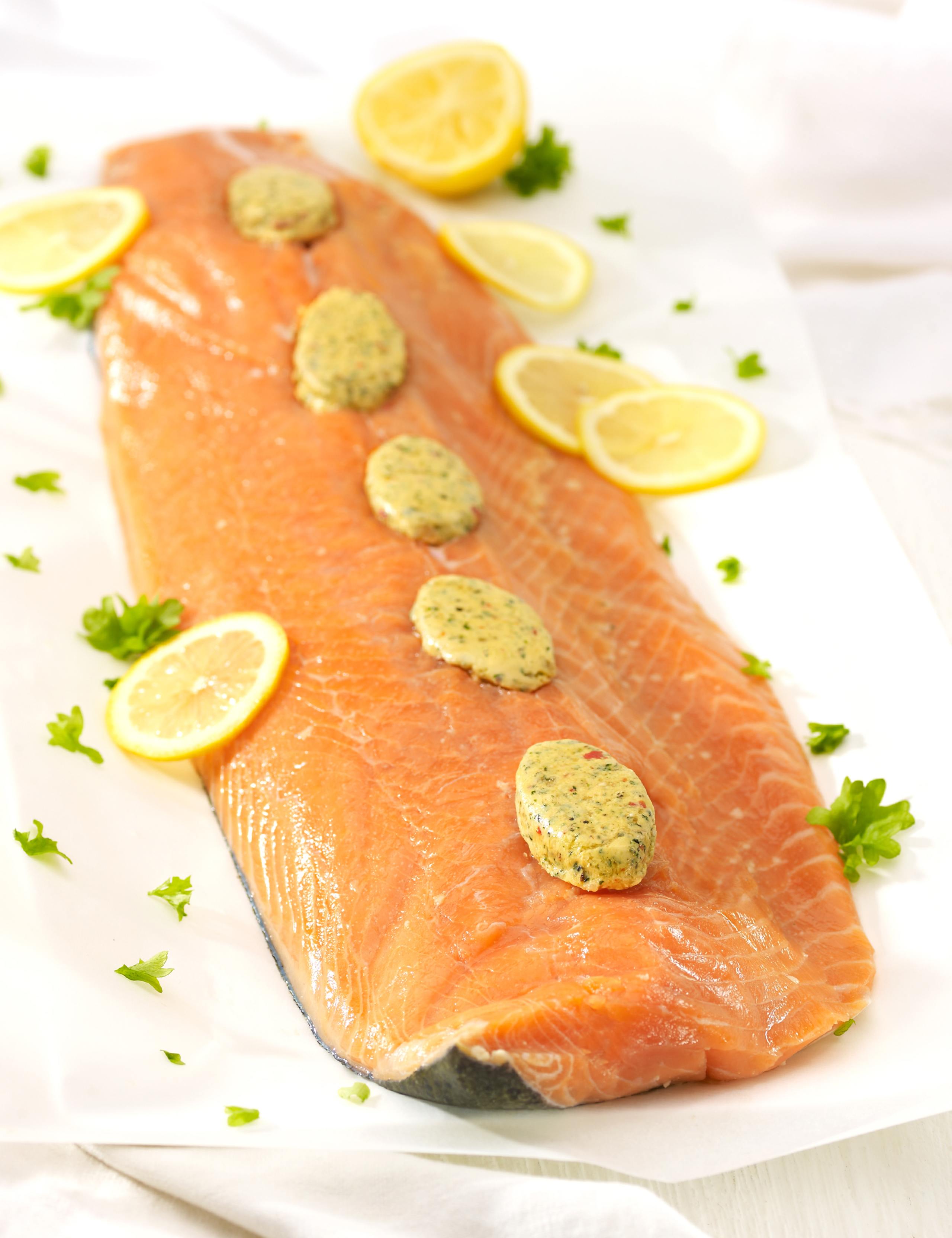 Lightly Smoked Stuffed Scottish Lochmuir™ Side of Salmon 2 of 3
