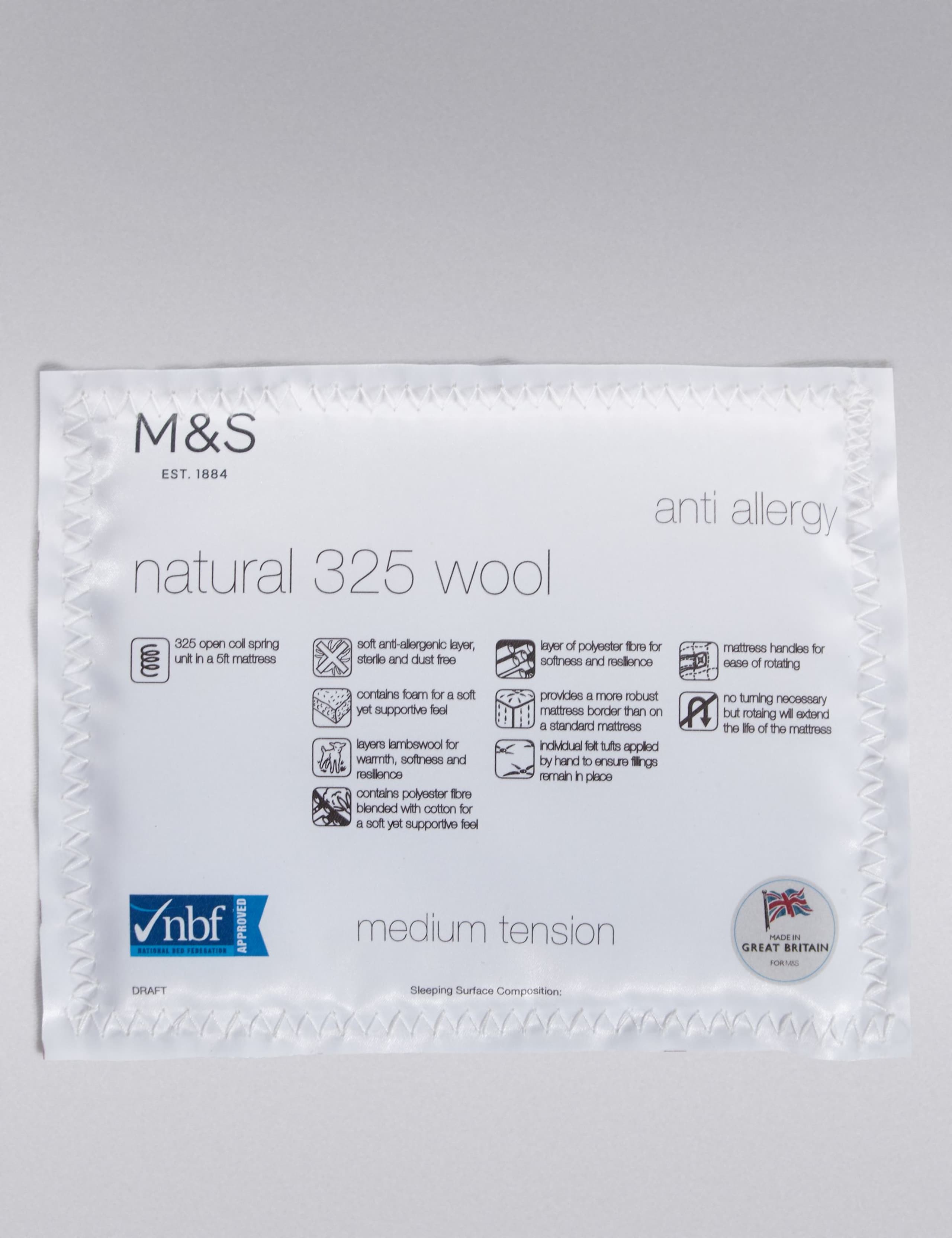 Natural 325 Wool Open Coil Mattress 3 of 4