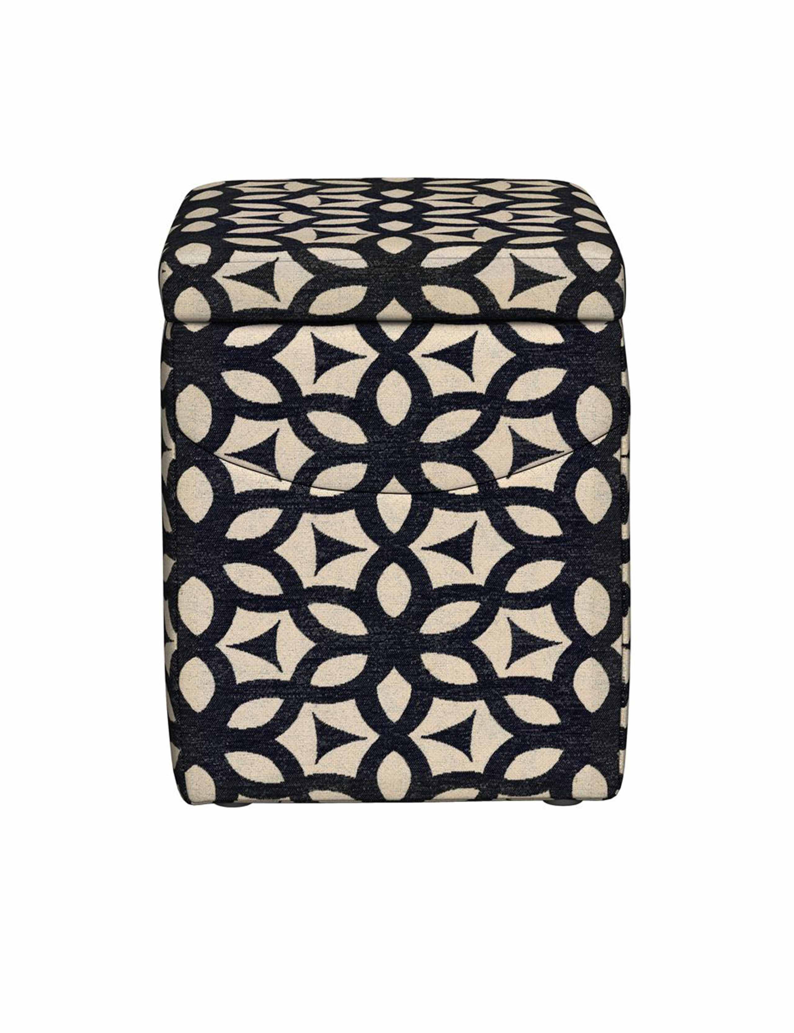 Lena Cube Feiva Charcoal Footstool 1 of 2