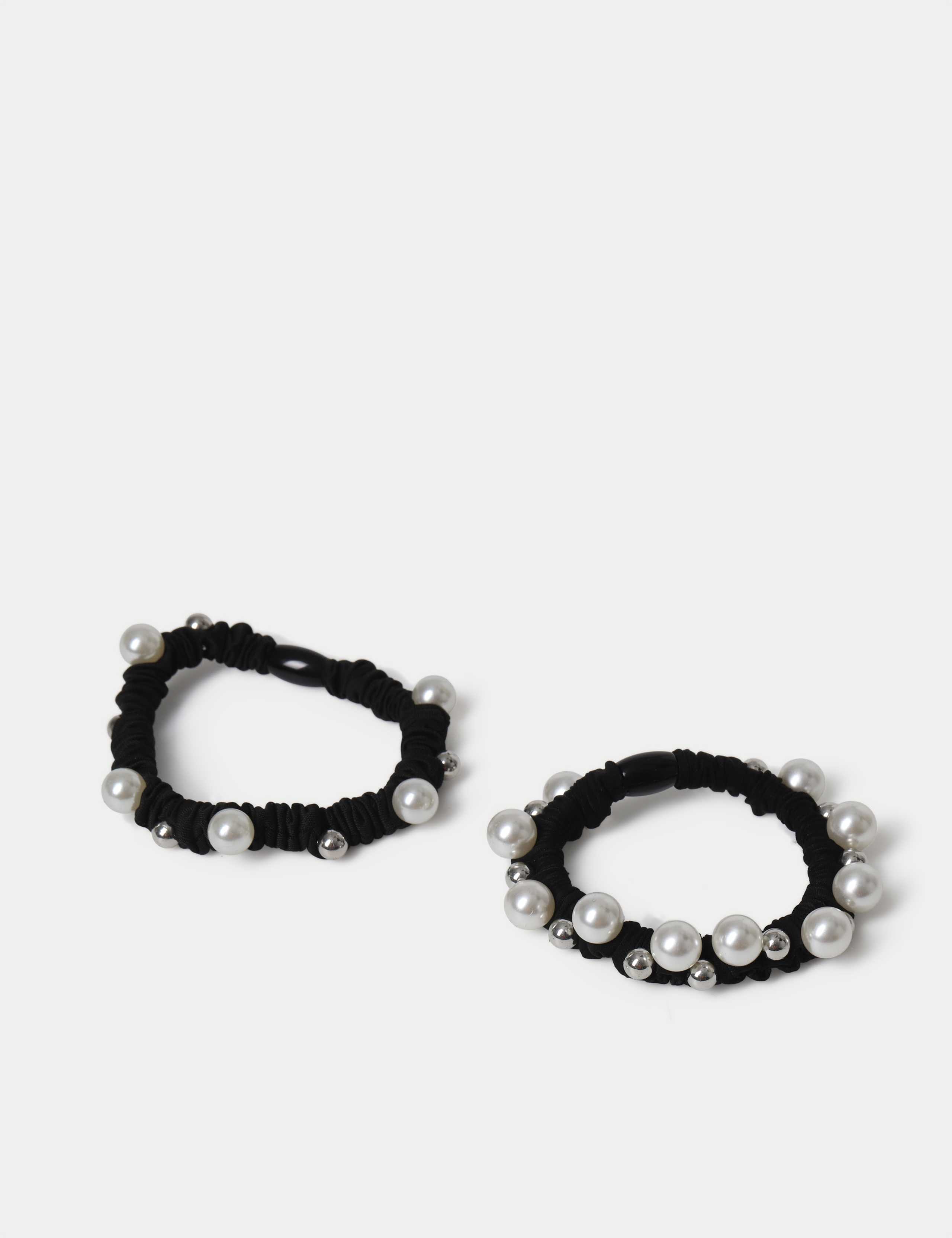 2 Pack Pearl Mini Scrunchie Set 2 of 2